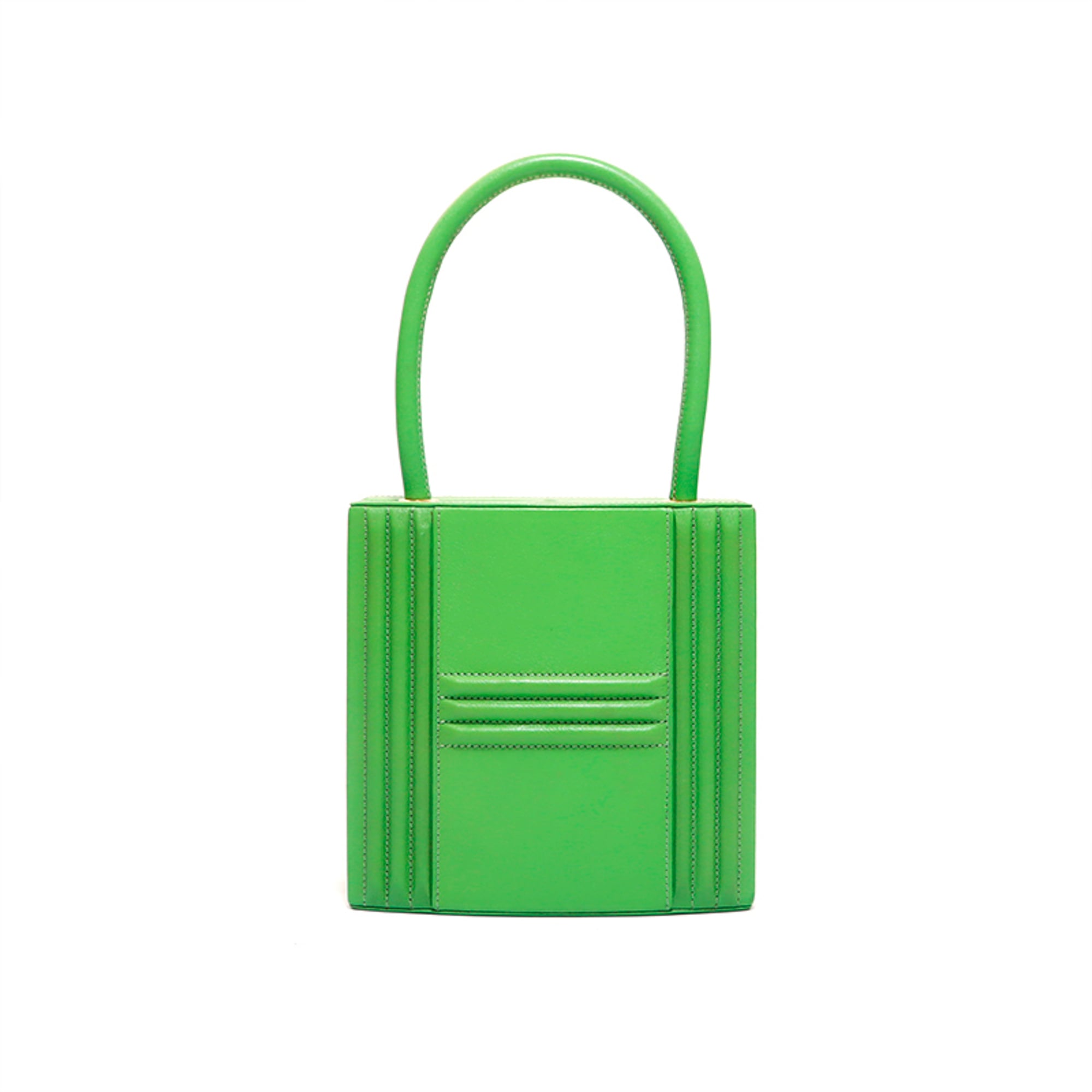 Hermes Green Leather Handbag (Pre-Owned)
