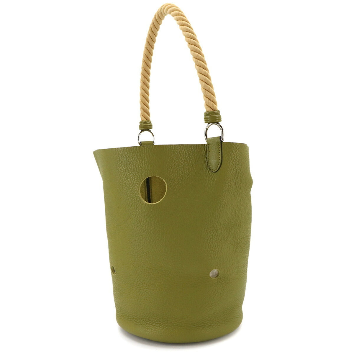 Hermes Green Taurillon Clemence Leather Handbag (Pre-Owned)