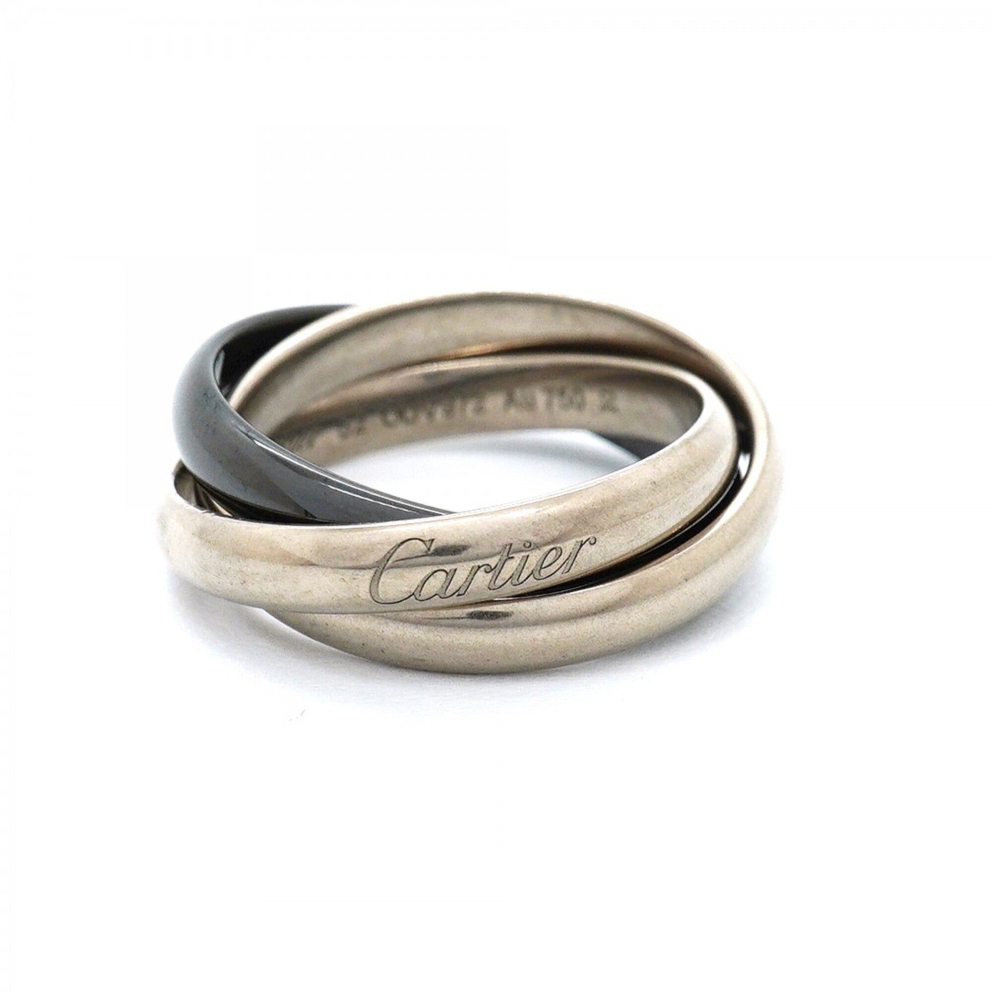 Cartier Black White Gold (18K) Ceramic Band Ring (Pre-Owned)