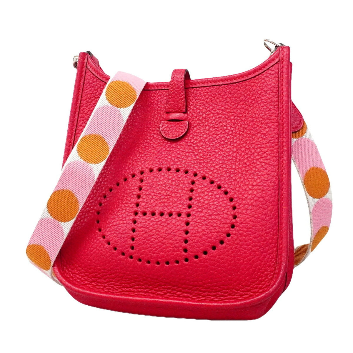 Hermes Pink Taurillon Clemence Leather Shoulder Bag (Pre-Owned)