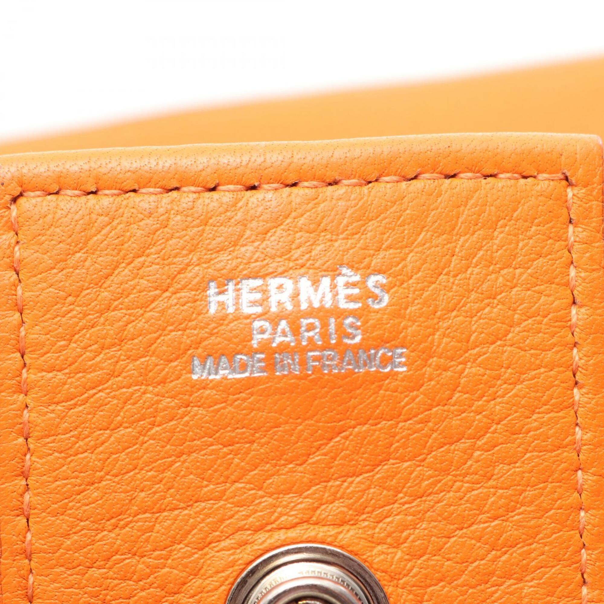 Hermes Orange Taurillon Clemence Leather Handbag Shoulder Bag (Pre-Owned)
