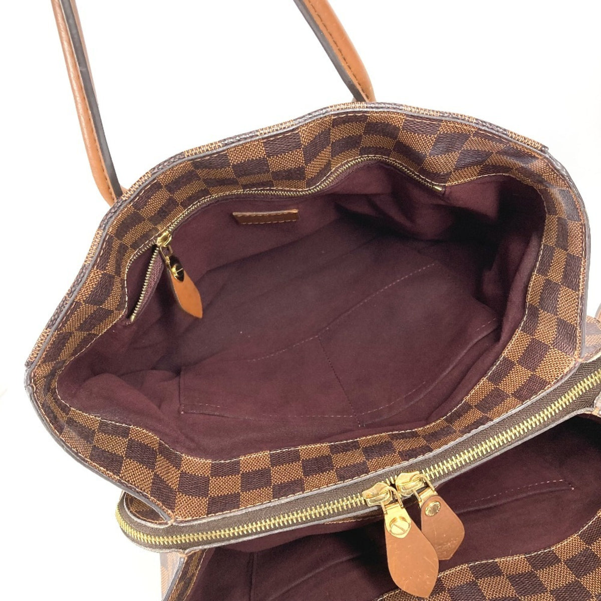Louis Vuitton Damier Brown Damier Canvas Handbag Tote Bag (Pre-Owned)