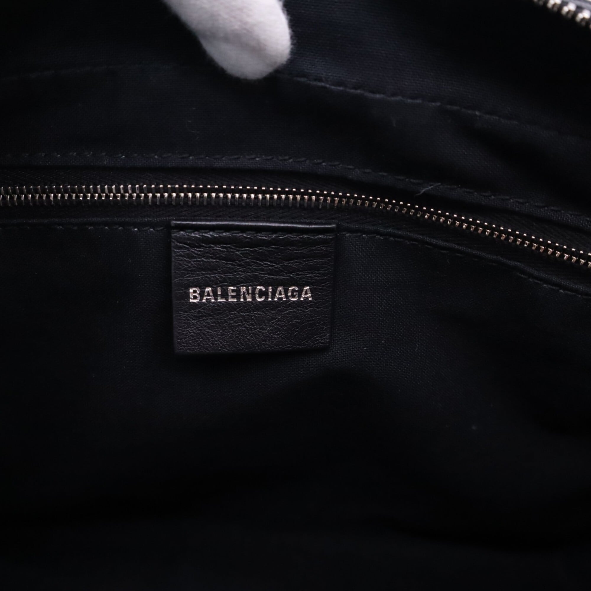 Balenciaga Black Gray Coated Canvas Shoulder Bag (Pre-Owned)