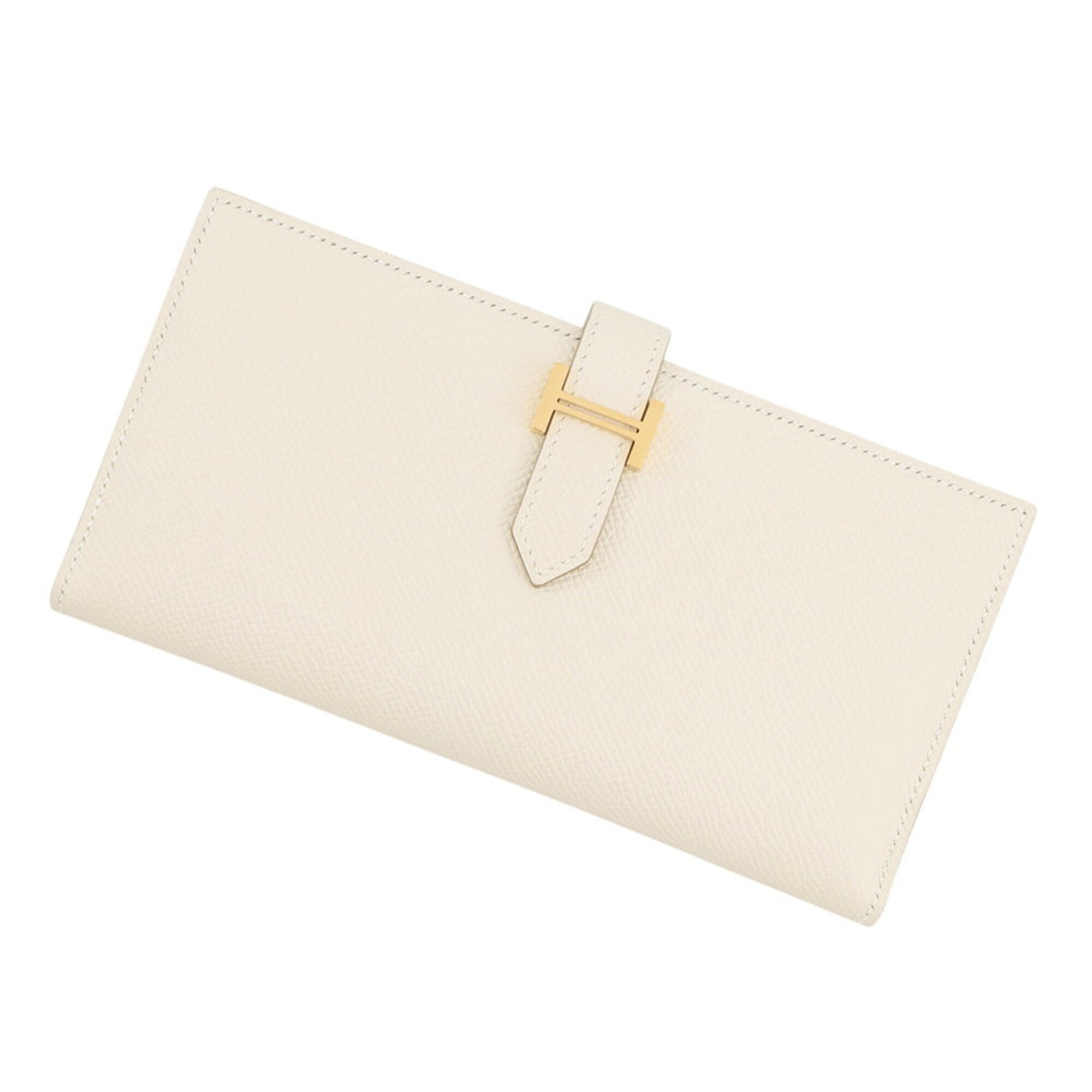 Hermes Ivory Epsom Leather Long Wallet (Bi-Fold) (Pre-Owned)