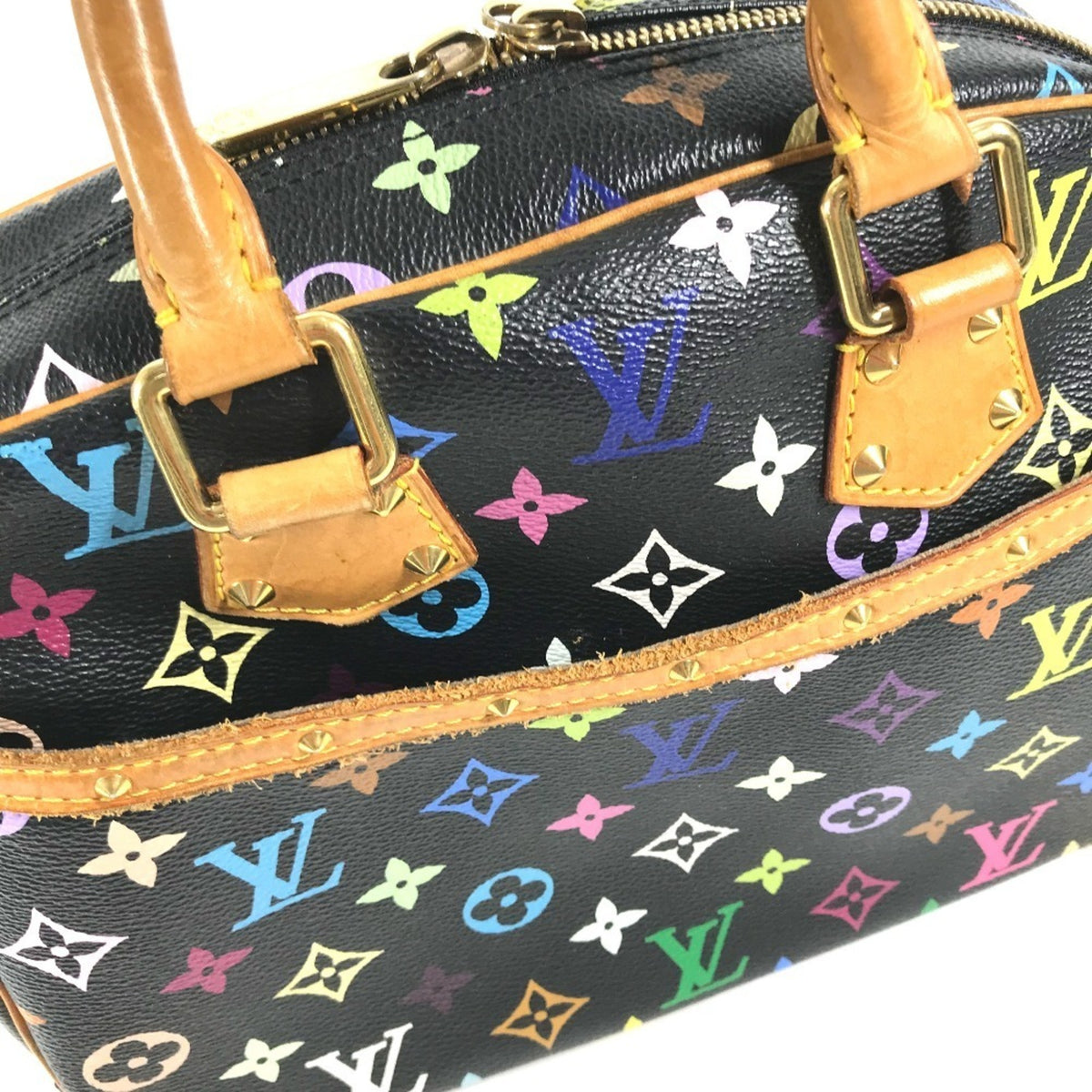 Louis Vuitton Black Multi-Color Noir Monogram Multicolore Handbag (Pre-Owned)