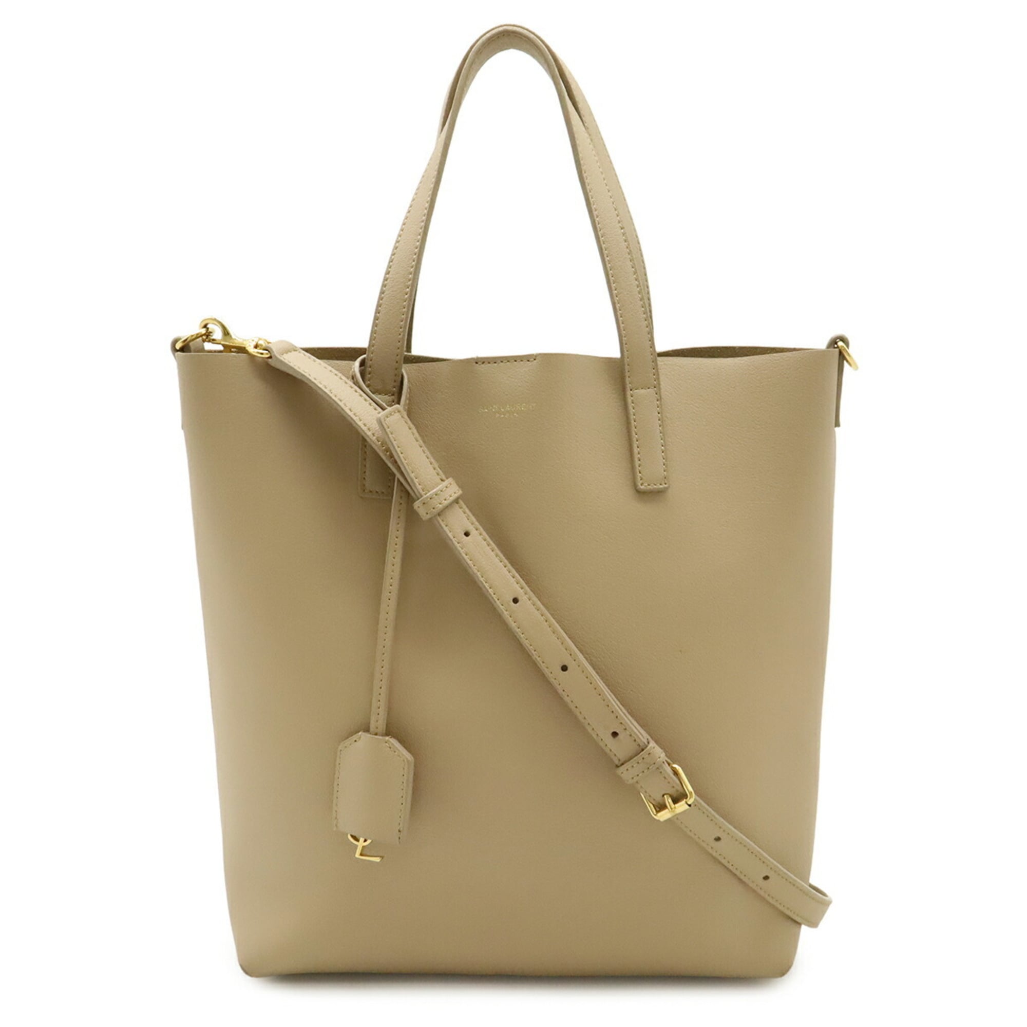 Yves Saint Laurent Beige Leather Tote Bag (Pre-Owned)