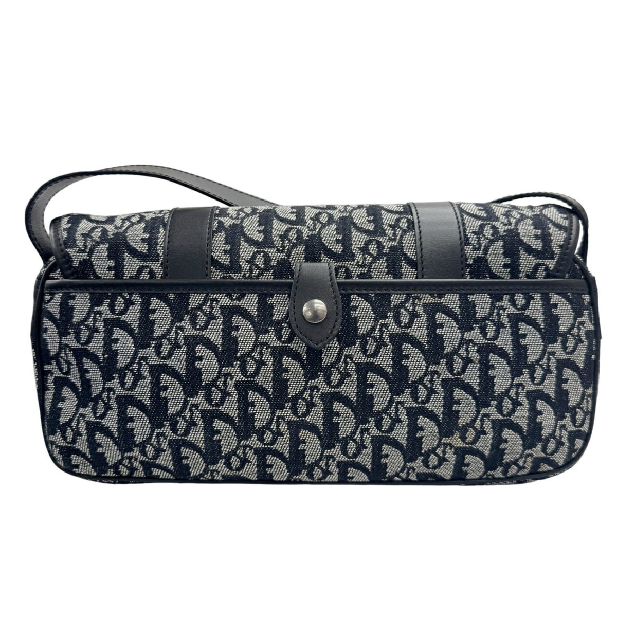 Christian Dior Trotter Black Canvas Shoulder Bag (Pre-Owned)