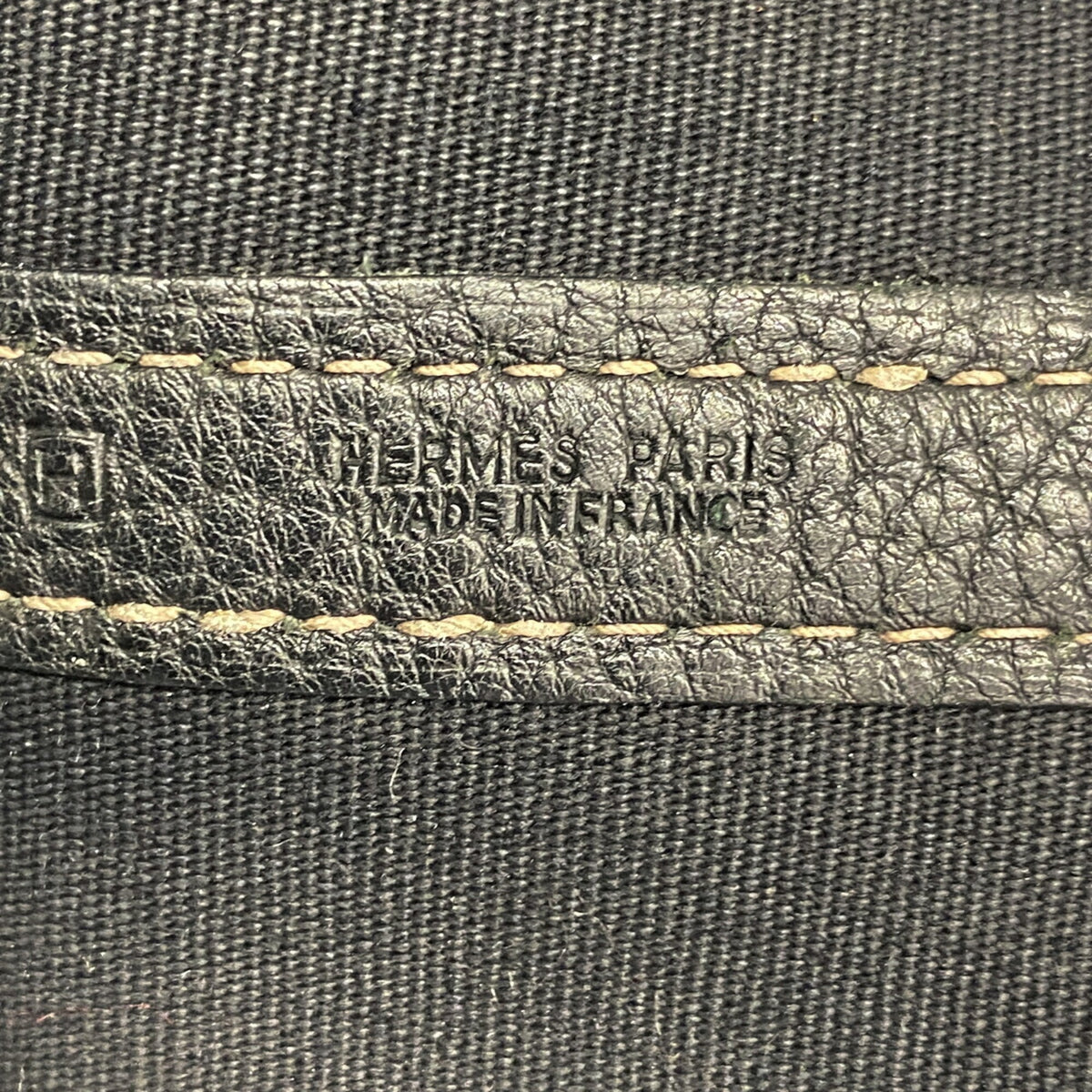 Hermes Black Toile Officier Tote Bag (Pre-Owned)