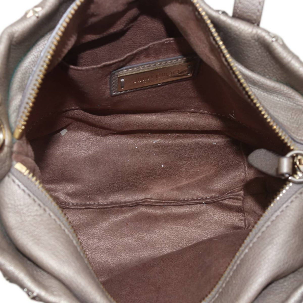 Jimmy Choo Gray Leather Handbag (Pre-Owned)