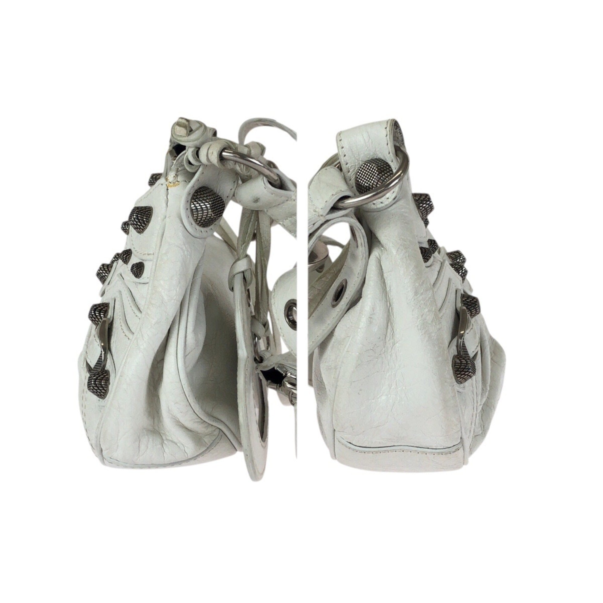 Balenciaga White Leather Pochette Shoulder Bag (Pre-Owned)