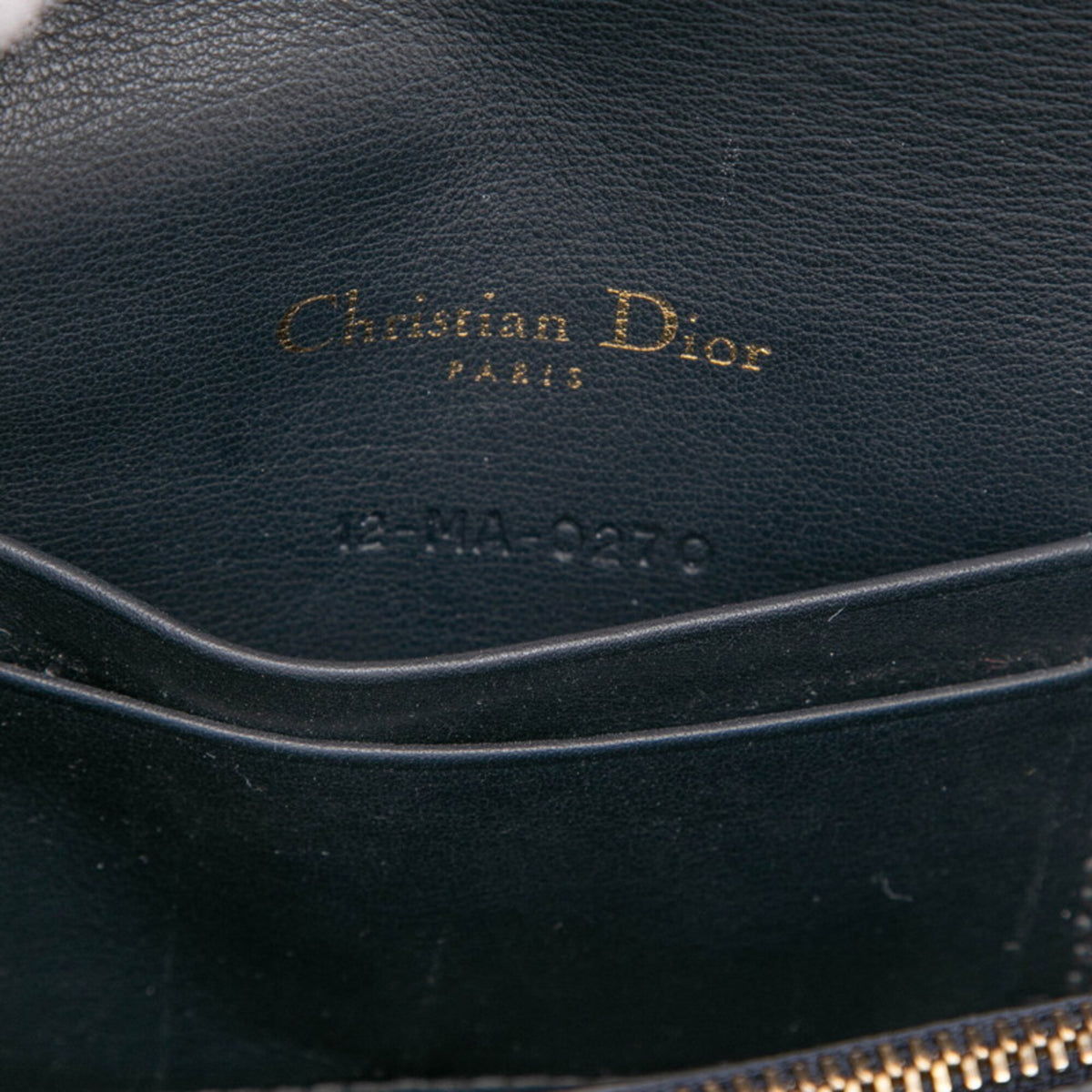 Christian Dior Beige Navy Canvas Leather Sling Bag (Pre-Owned)