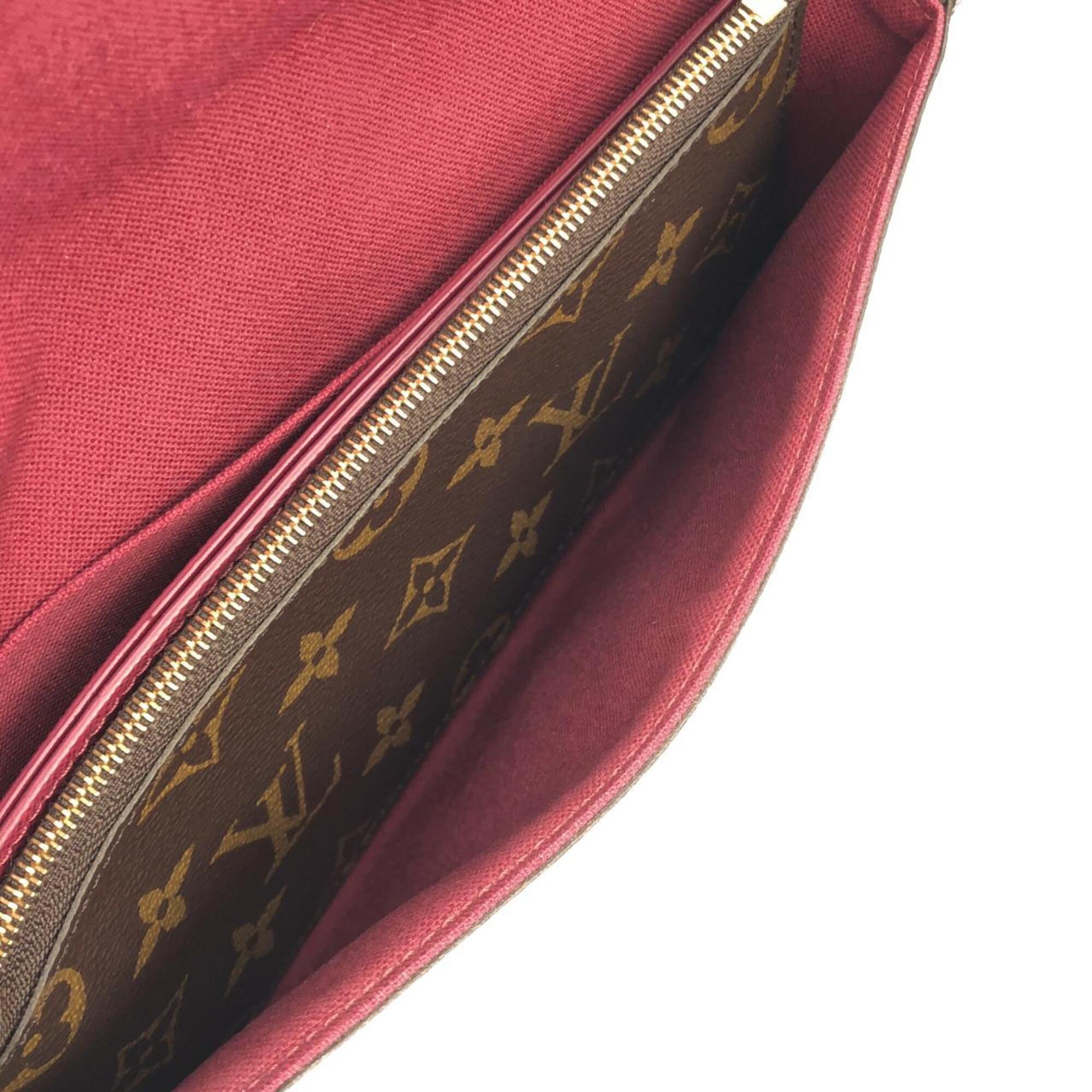 Louis Vuitton Monogram Marron Monogram Coated Canvas Pochette Pouch Shoulder Bag (Pre-Owned)