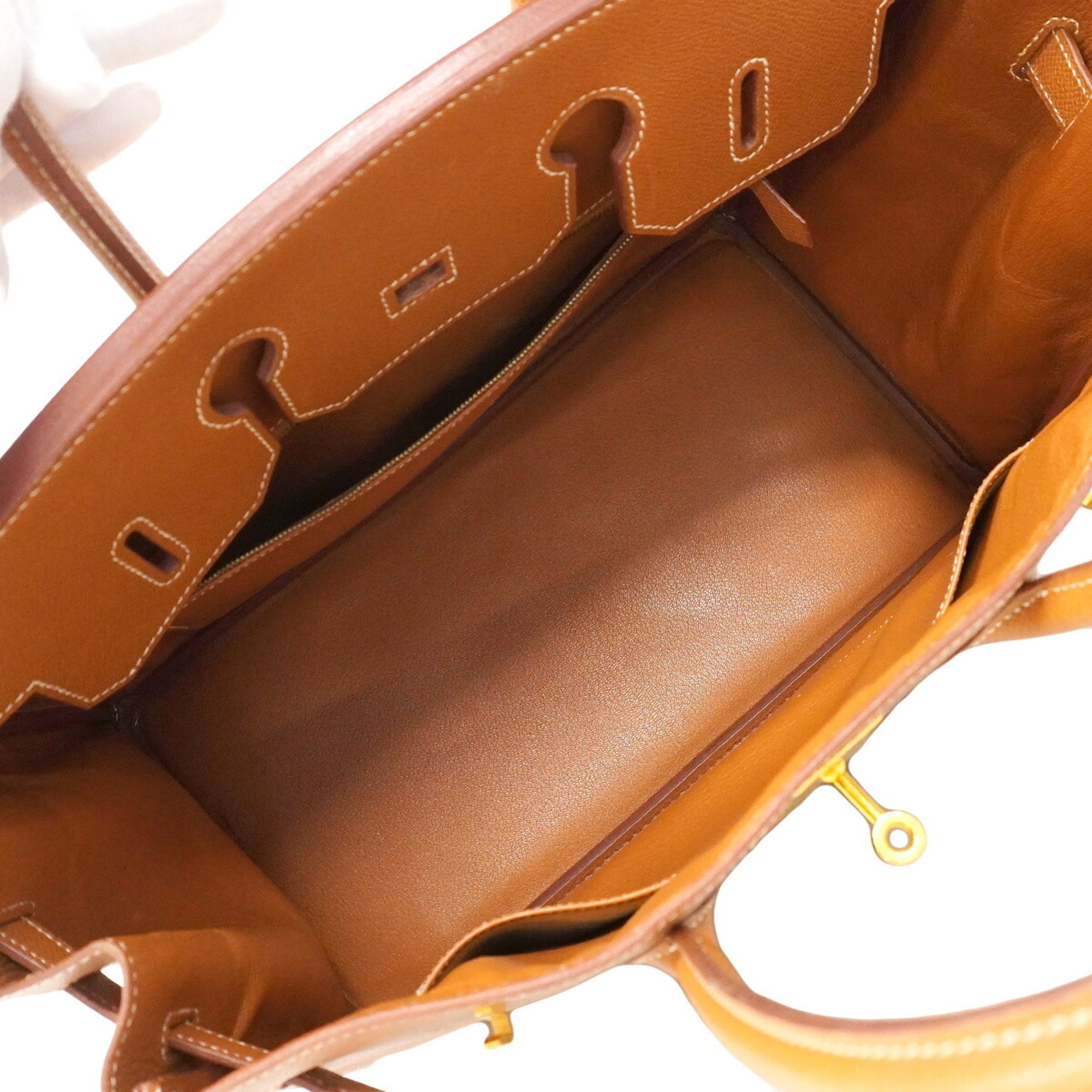 Hermes Gold Courchevel Leather Handbag (Pre-Owned)