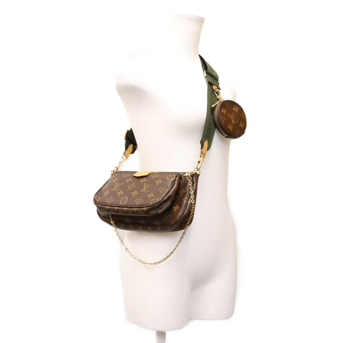 Louis Vuitton Brown Khaki Monogram Shoulder Bag (Pre-Owned)