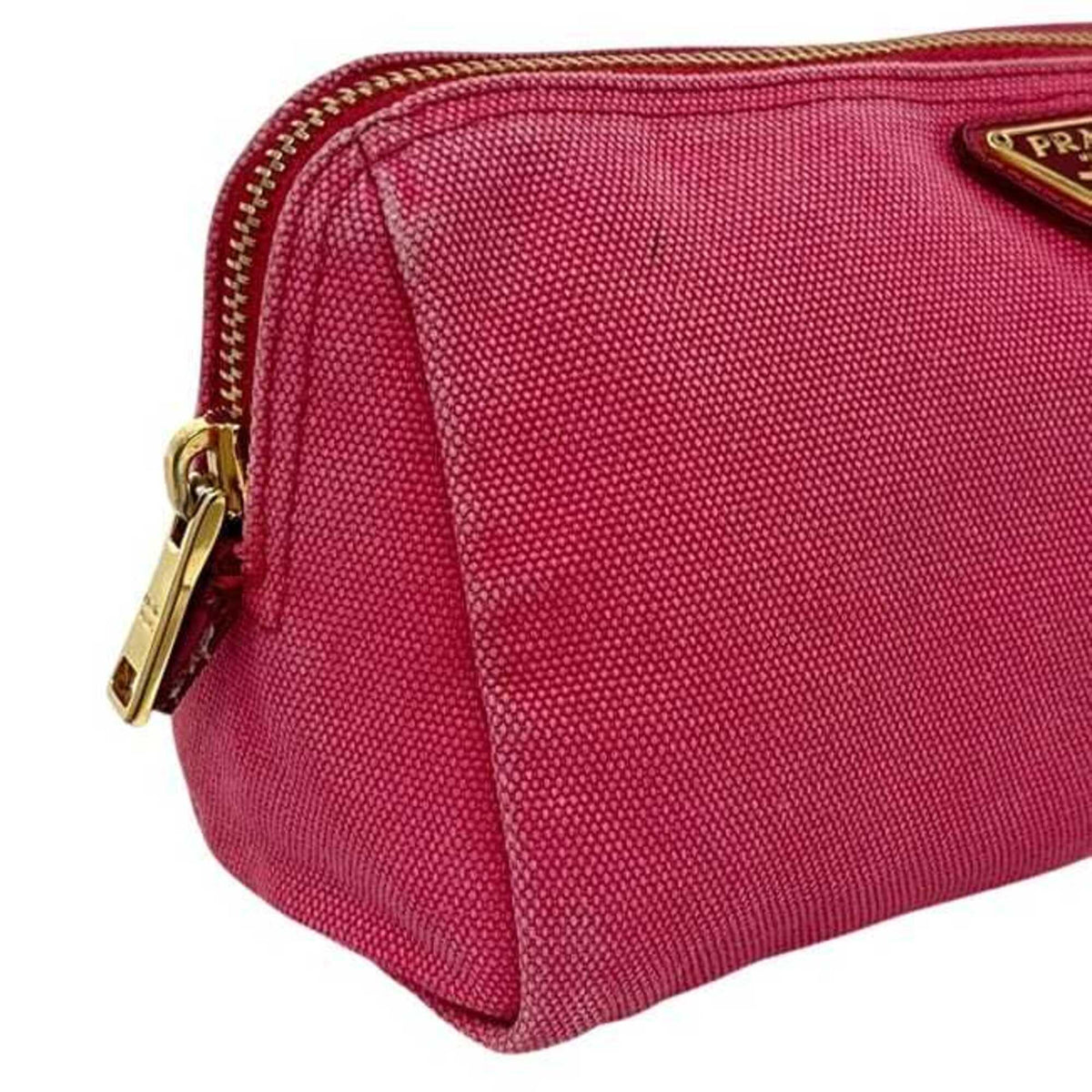 Prada Pink Canvas Pouch (Pre-Owned)