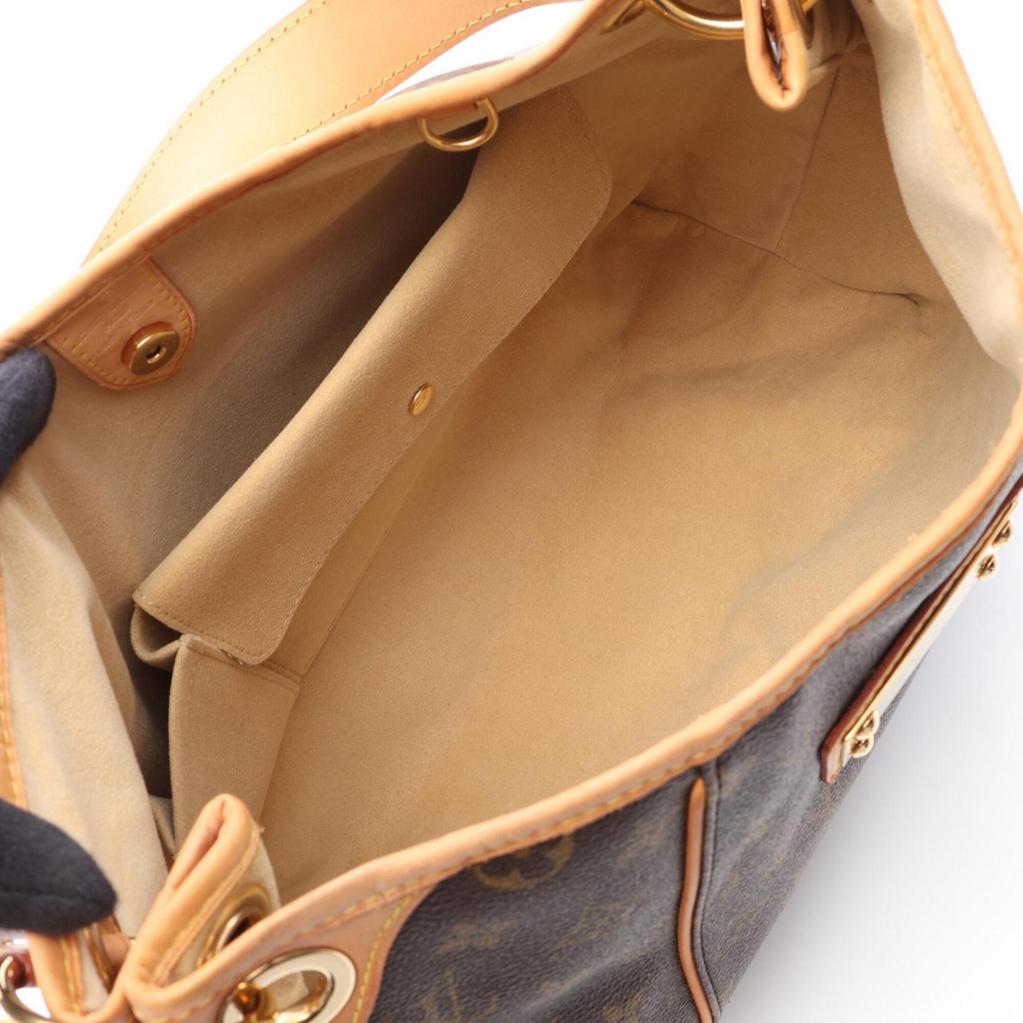 Louis Vuitton Brown Monogram Coated Canvas Leather Handbag Shoulder Bag (Pre-Owned)