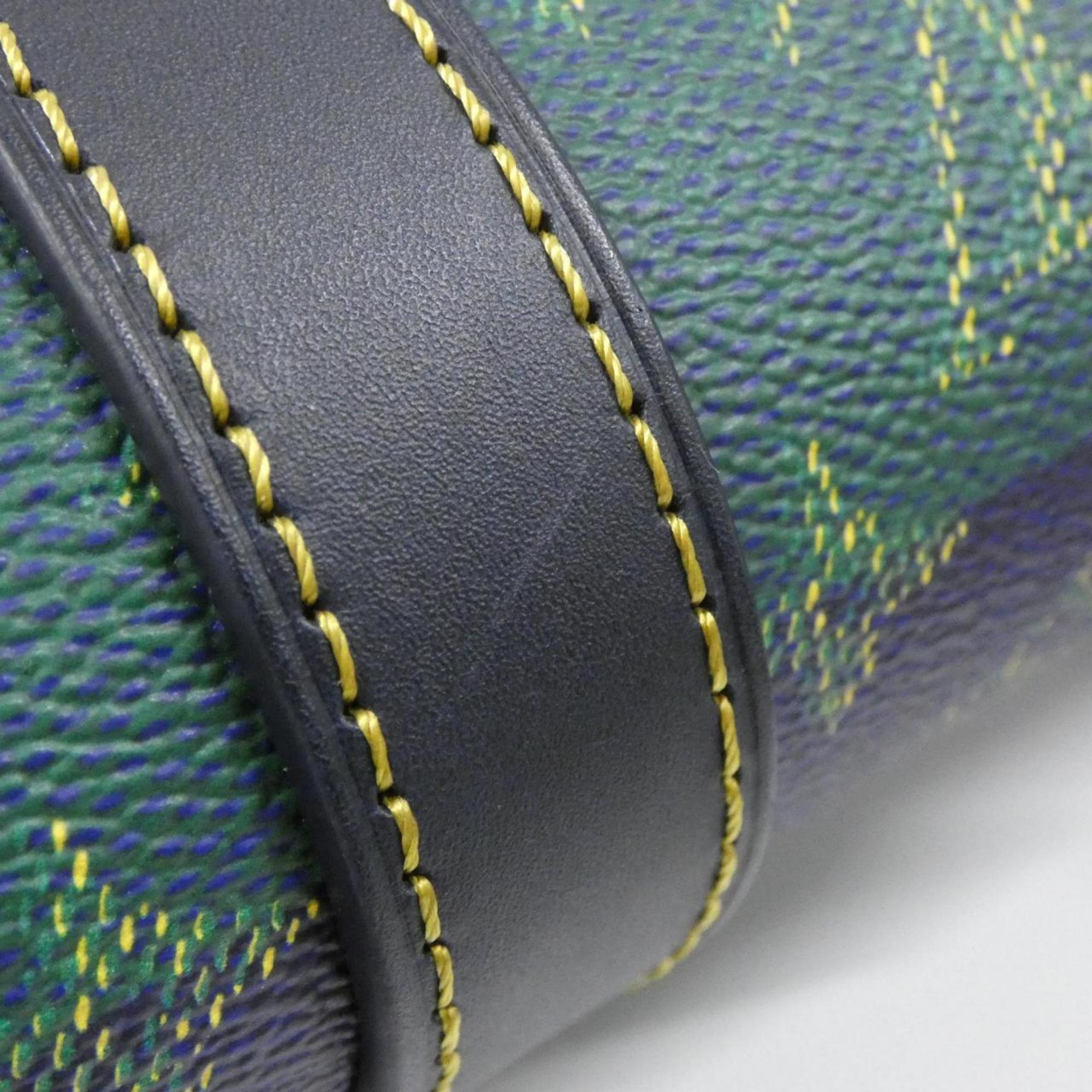Louis Vuitton Blue Coated Canvas Boston Bag (Pre-Owned)