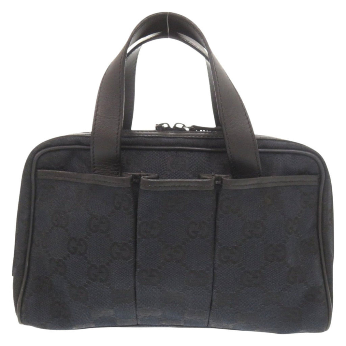 Gucci Black Gg Canvas Handbag (Pre-Owned)