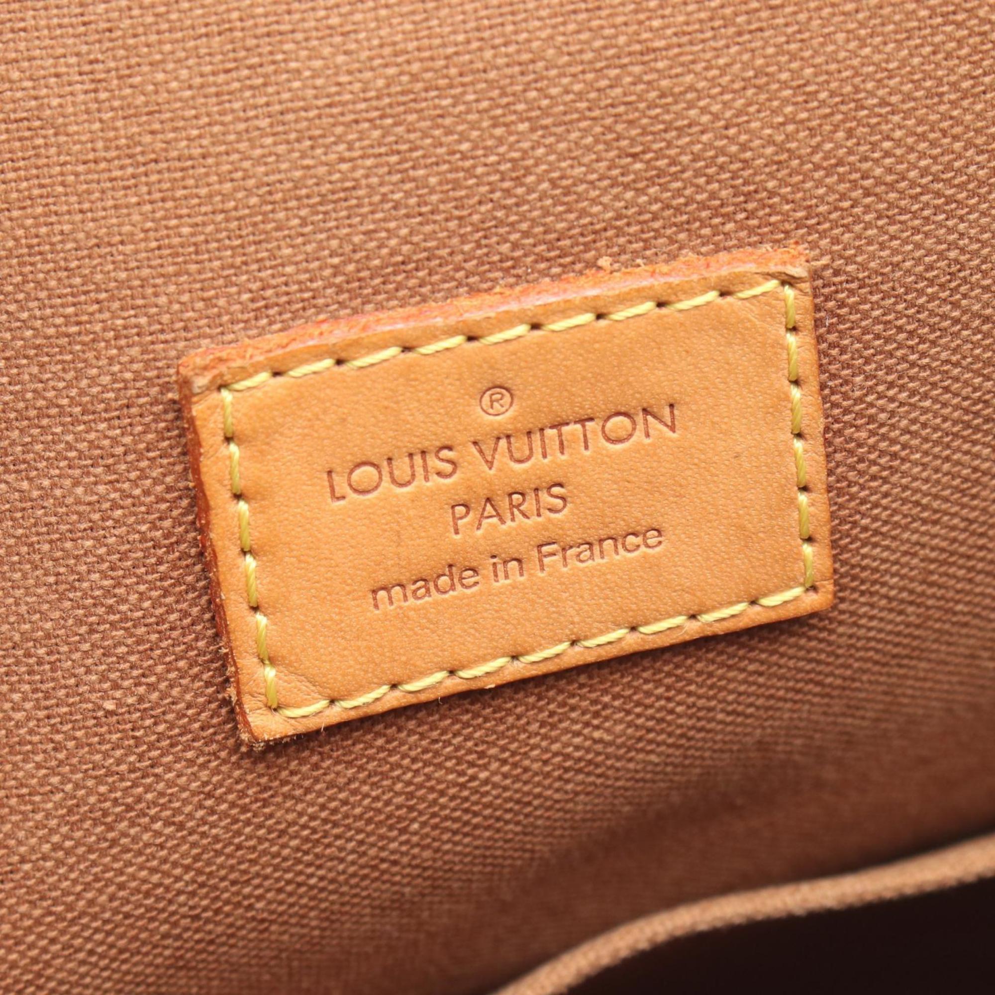 Louis Vuitton Brown Monogram Coated Canvas Leather Handbag (Pre-Owned)