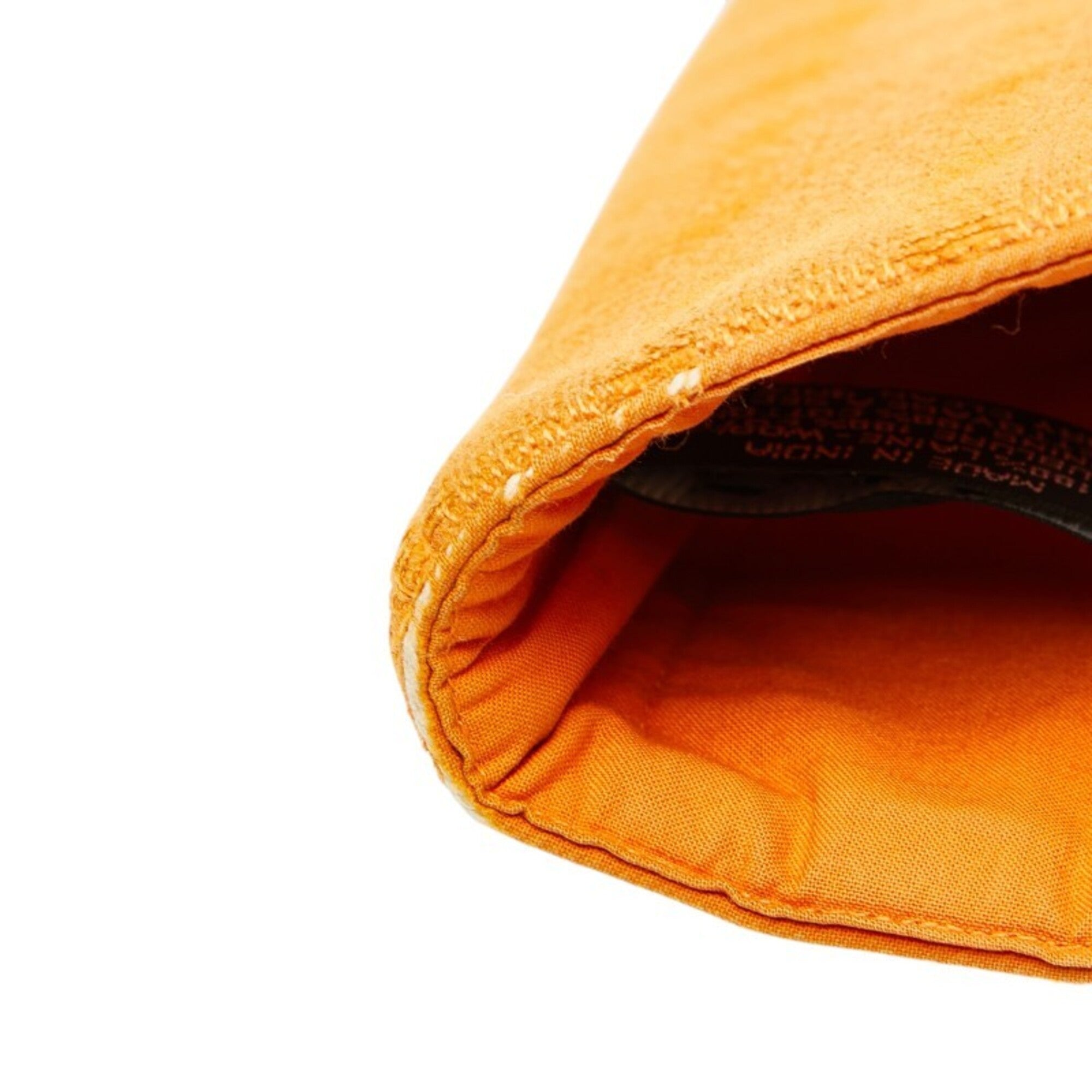 Hermes Orange Wool Cotton Handbag Tote Bag (Pre-Owned)