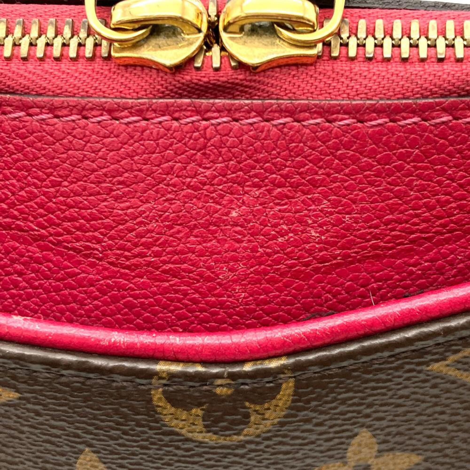 Louis Vuitton Cerise Red Color Monogram Canvas Handbag (Pre-Owned)