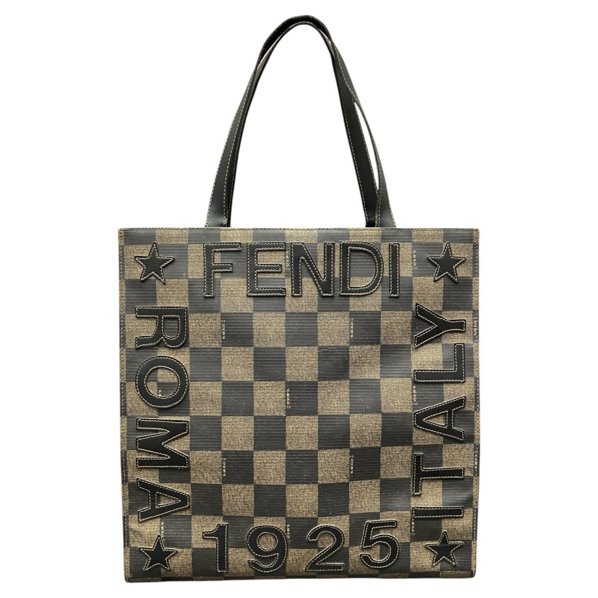 Fendi Brown Pvc Leather Tote Bag (Pre-Owned)