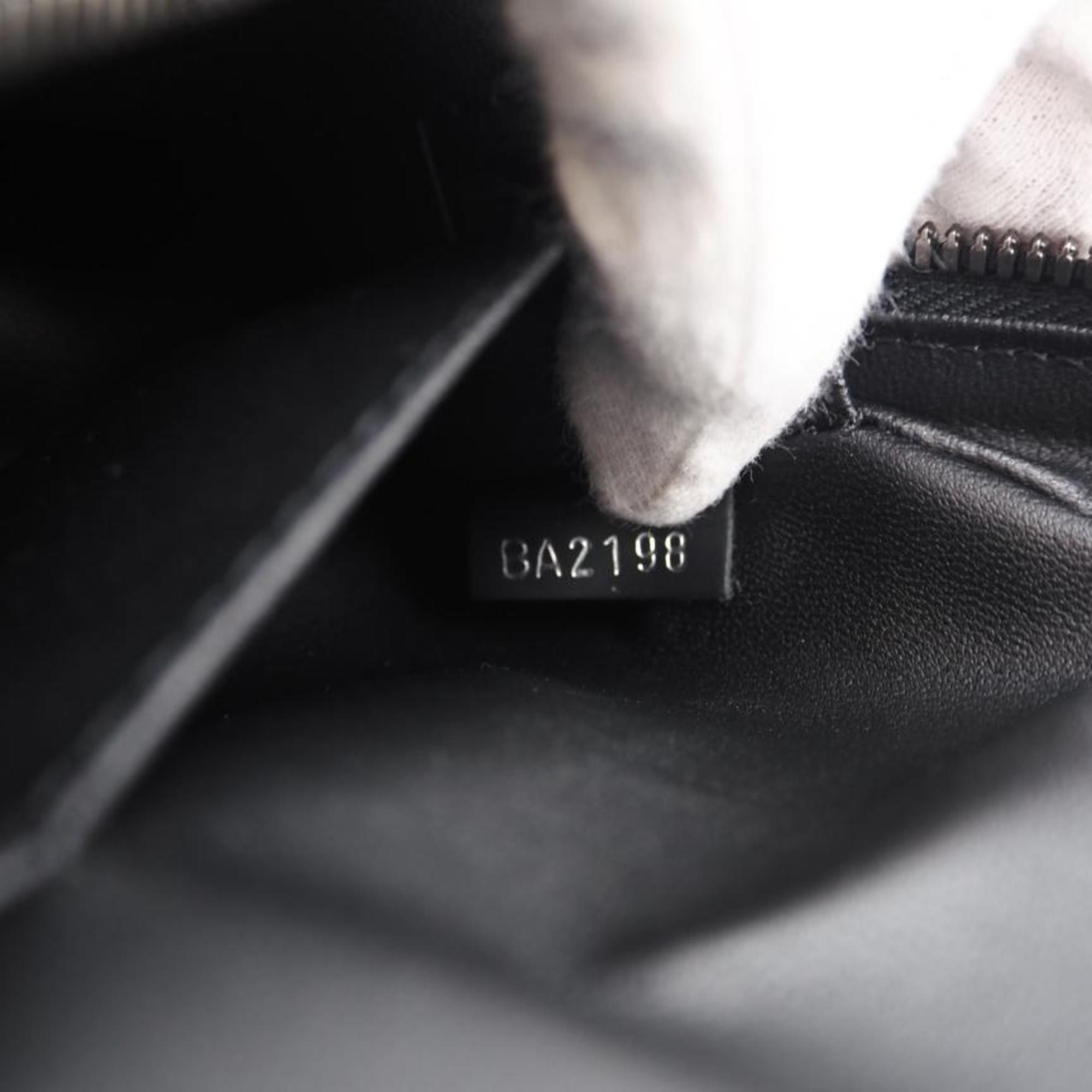 Louis Vuitton Black Gray Coated Canvas Clutch Bag (Pre-Owned)