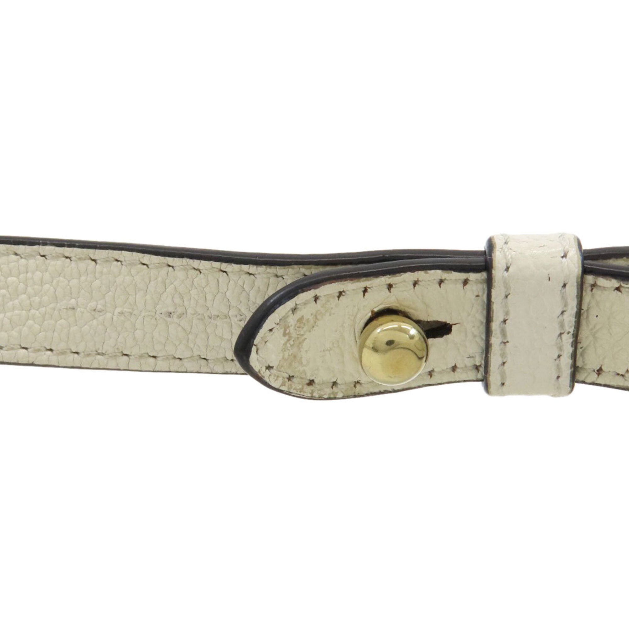 Miu Miu Brown White Leather Shoulder Bag (Pre-Owned)
