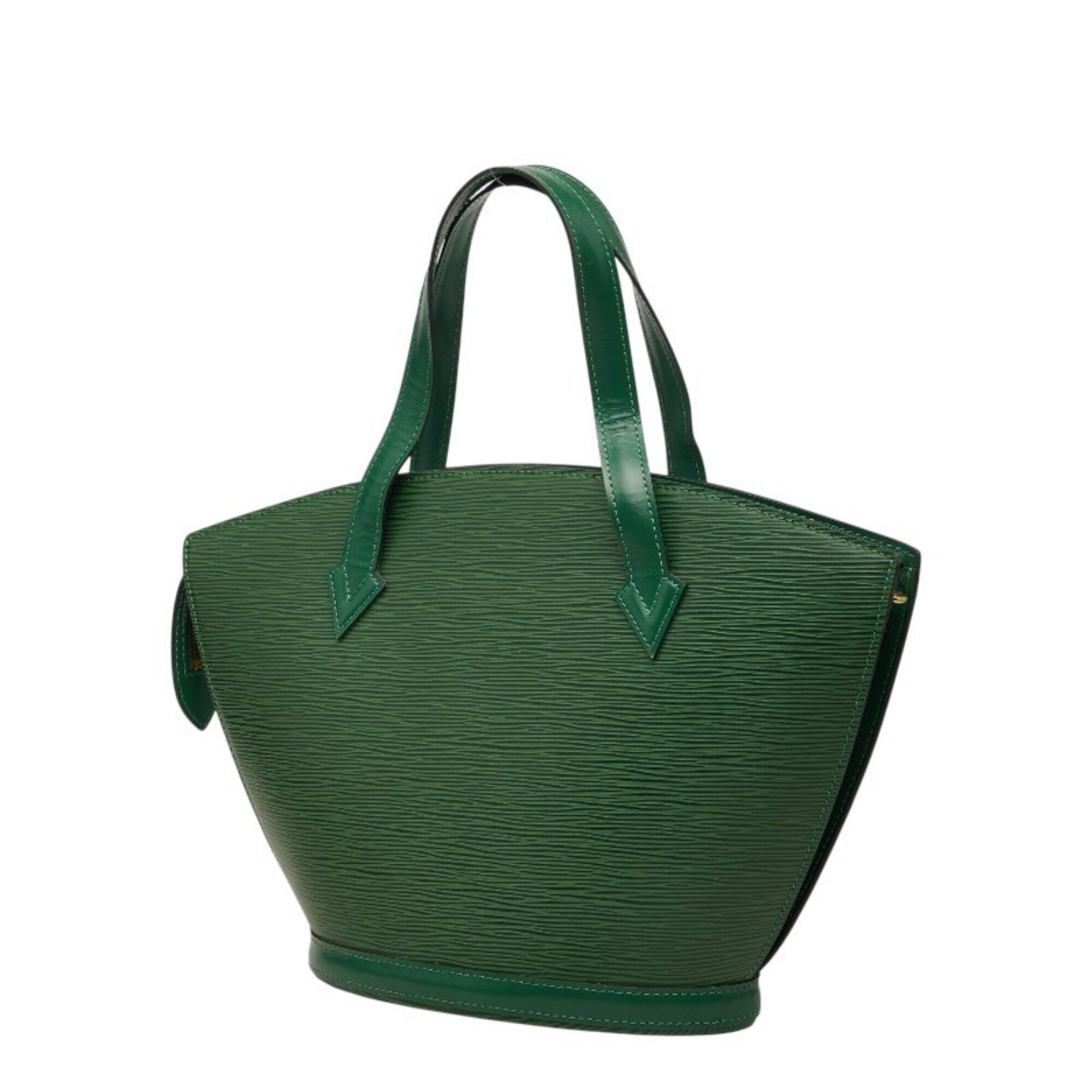 Louis Vuitton Borneo Green Leather Handbag (Pre-Owned)