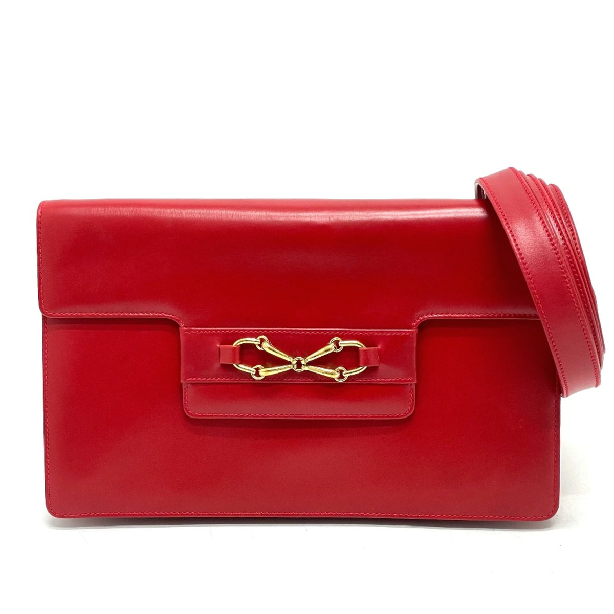 Gucci Red Leather Shoulder Bag (Pre-Owned)