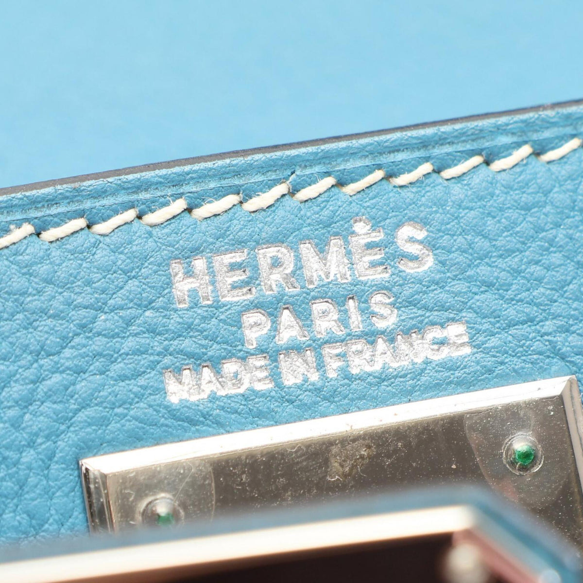 Hermes Blue Taurillon Clemence Leather Backpack Handbag (Pre-Owned)