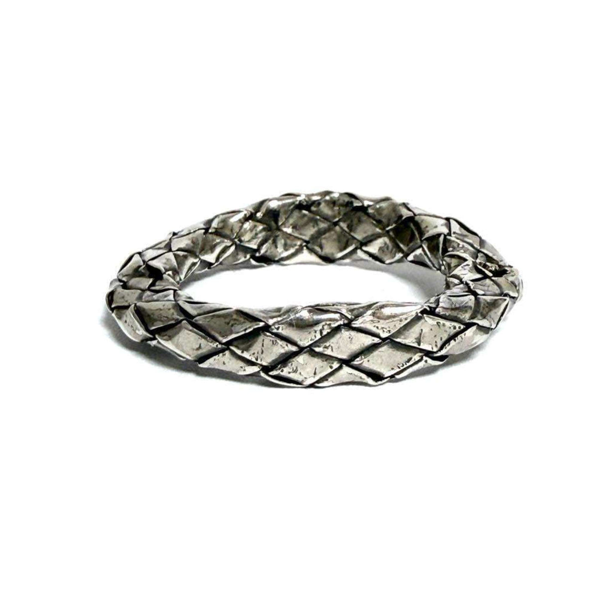 Bottega Veneta Silver 925 Band Ring (Pre-Owned)