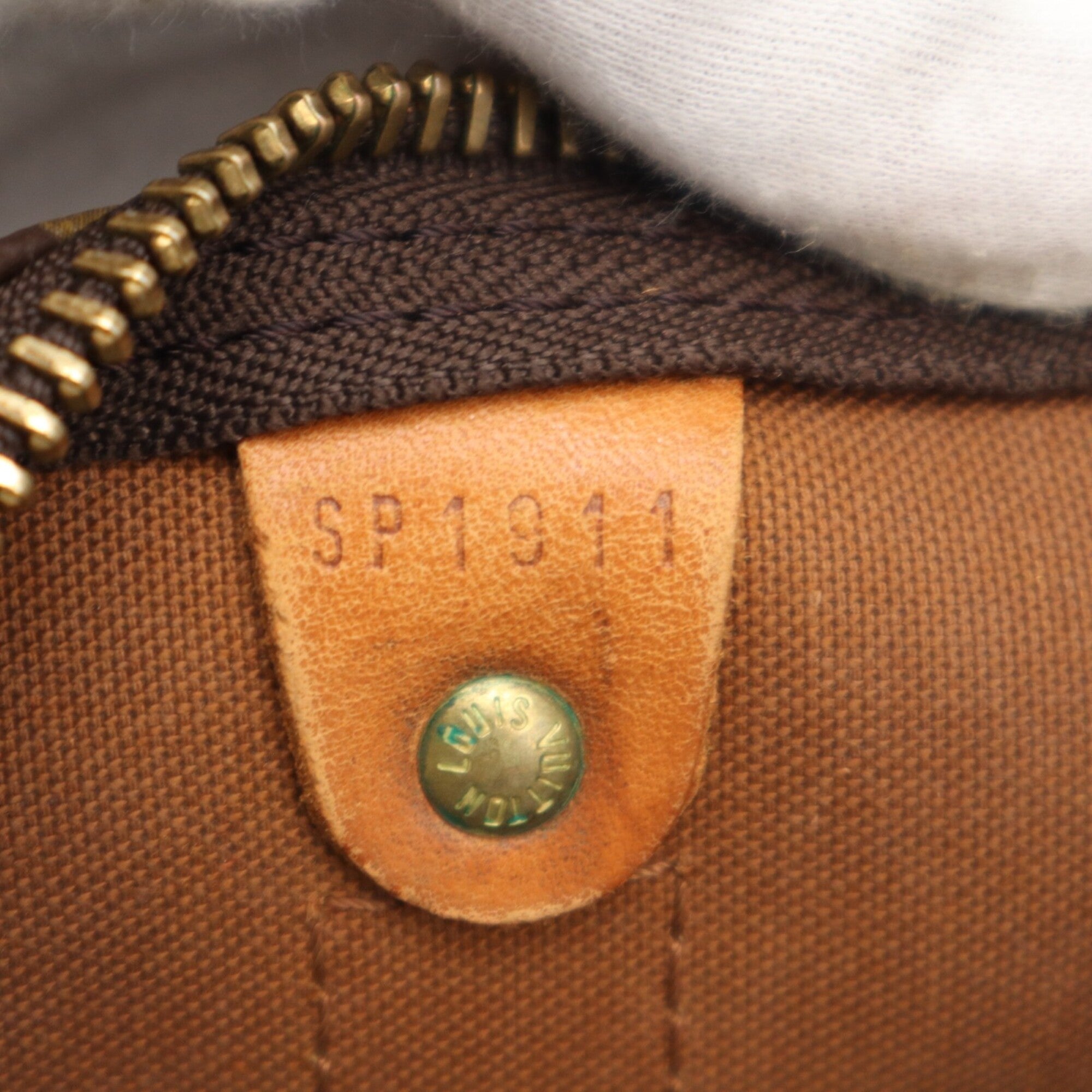 Louis Vuitton Beige Brown Monogram Leather Coated Canvas Boston Bag Handbag (Pre-Owned)