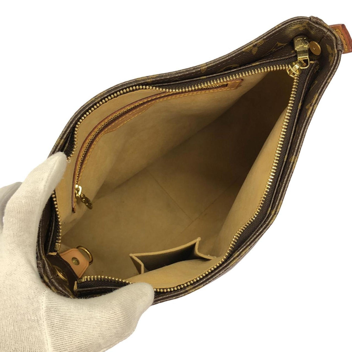 Louis Vuitton Monogram Marron Coated Canvas Shoulder Bag (Pre-Owned)