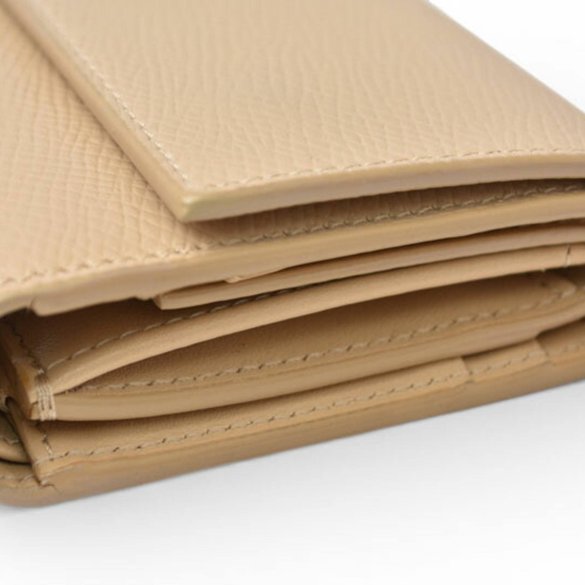 Celine Beige Leather Wallet (Tri-Fold) (Pre-Owned)