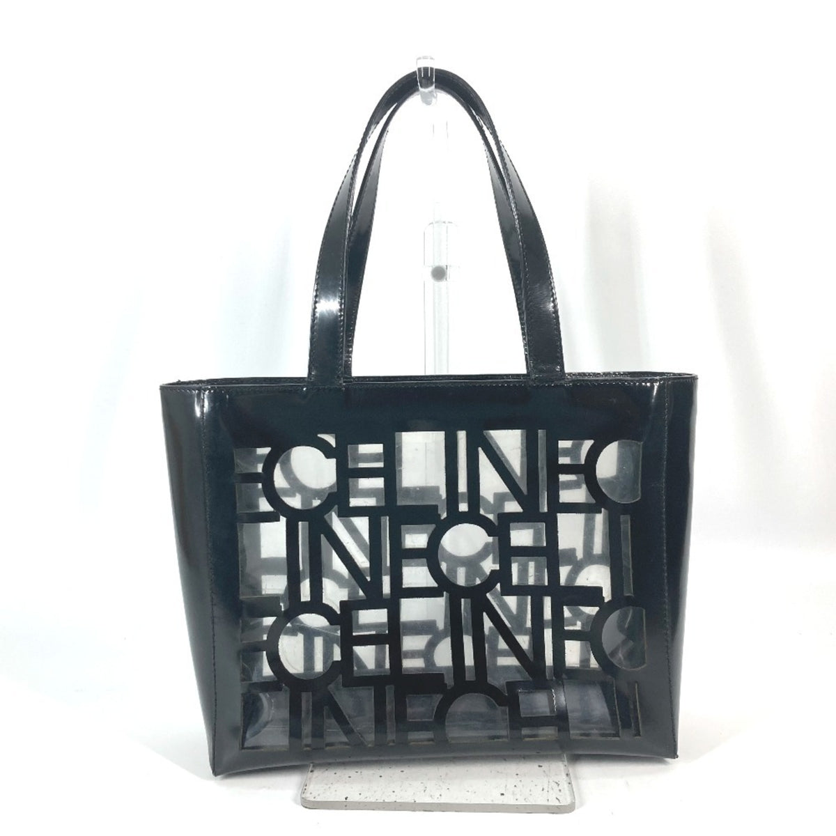 Celine Black Vinyl Shoulder Bag Tote Bag (Pre-Owned)