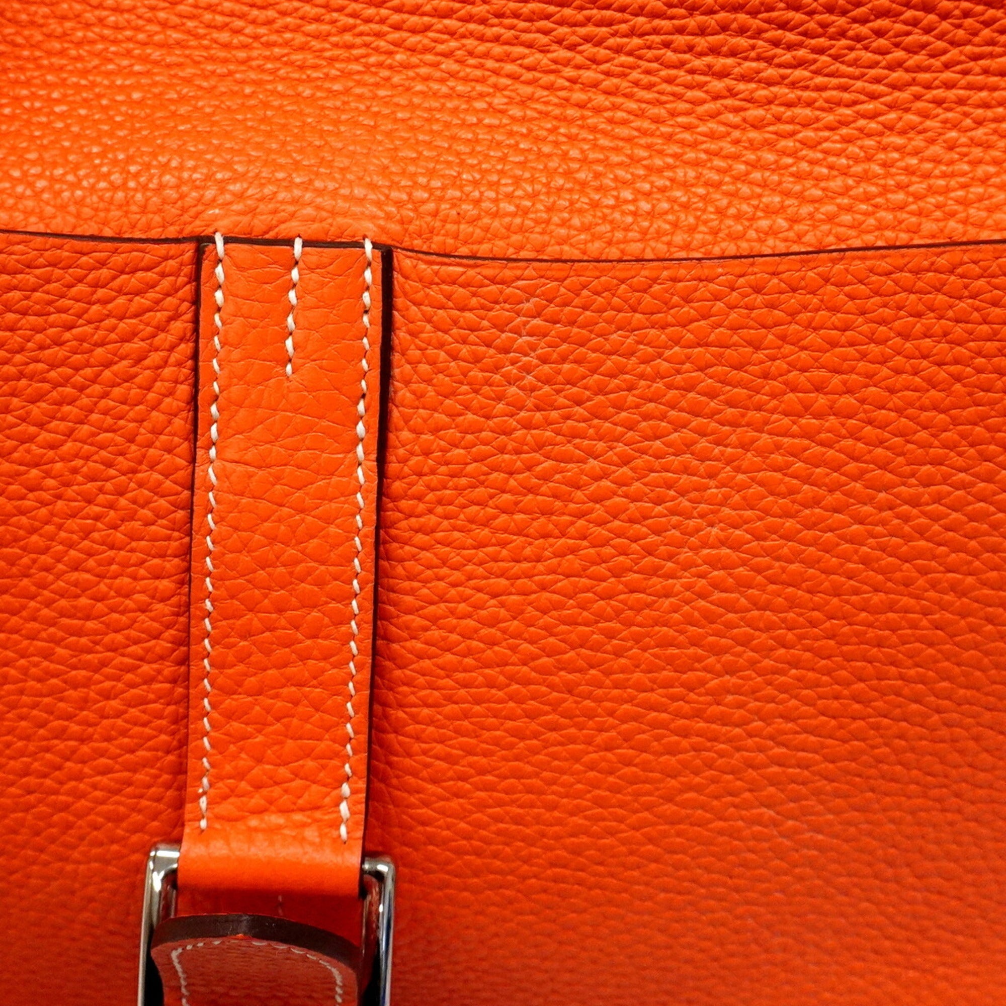 Hermes Capucine Taurillon Clemence Leather Handbag (Pre-Owned)