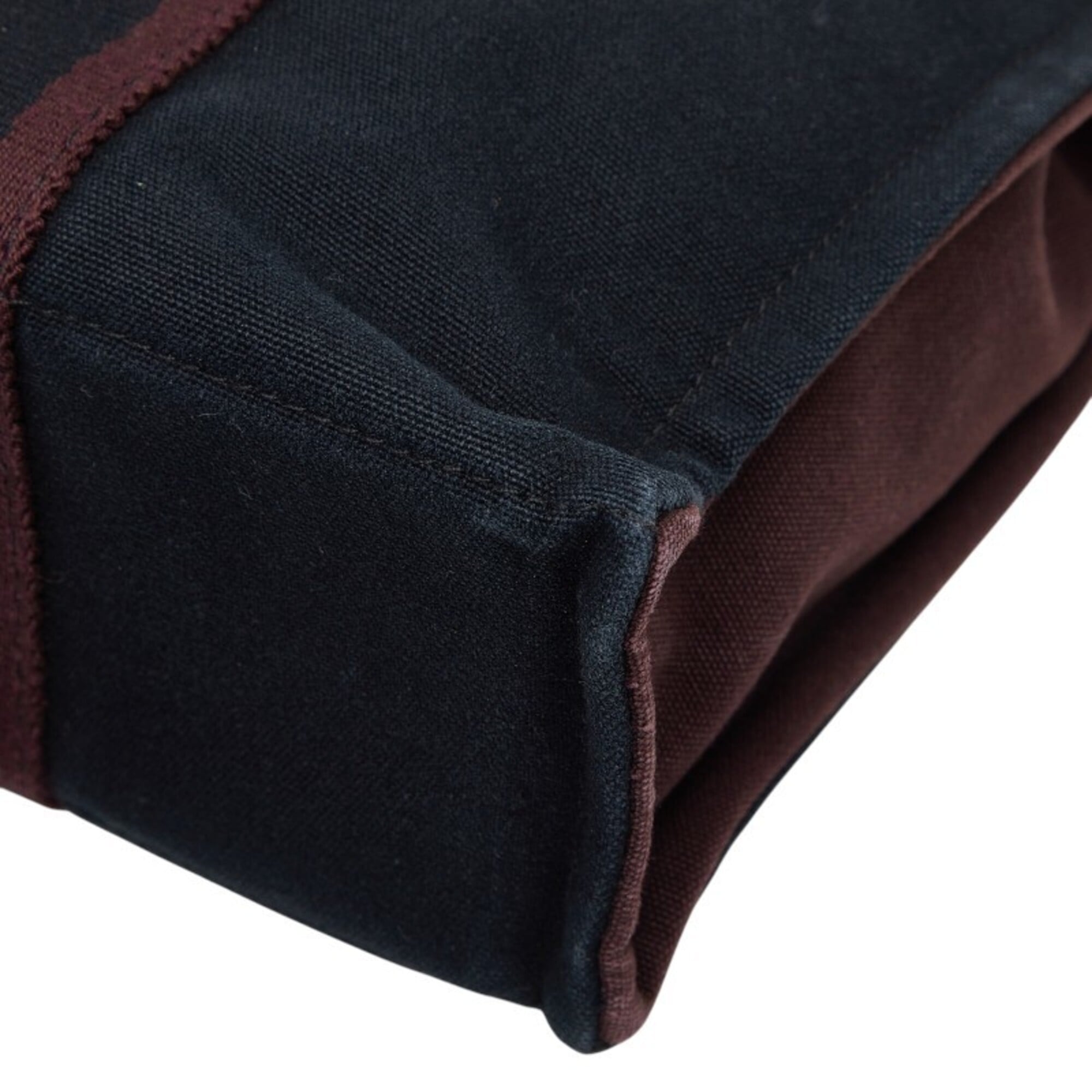 Hermes Black Bordeaux Cotton Handbag Tote Bag (Pre-Owned)