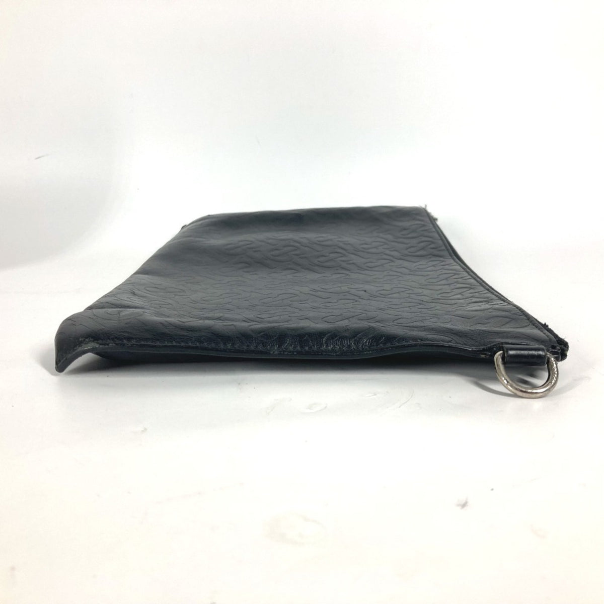 Burberry Black Leather Clutch Bag Pouch (Pre-Owned)