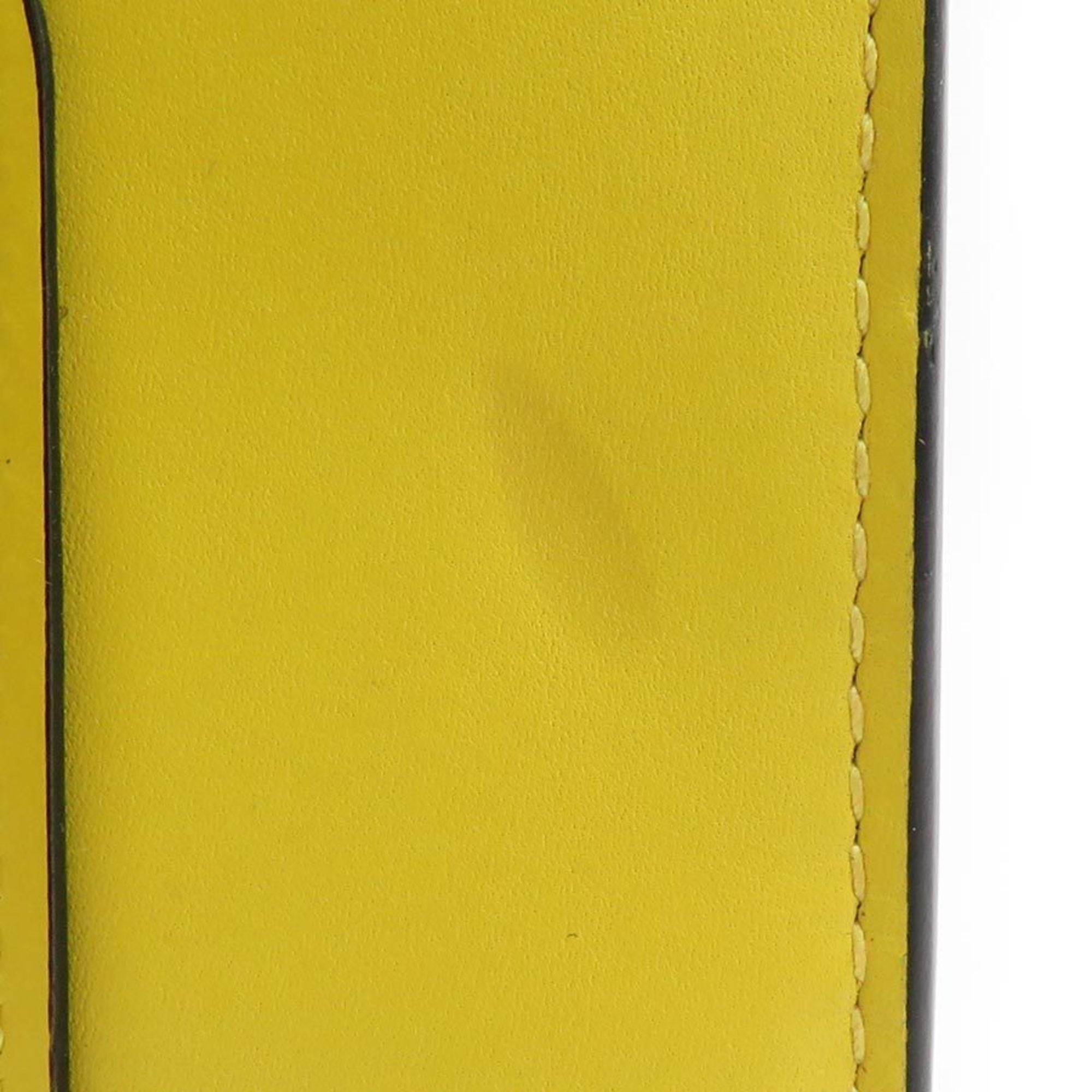 Bvlgari Pink Yellow Leather Long Wallet (Bi-Fold) (Pre-Owned)
