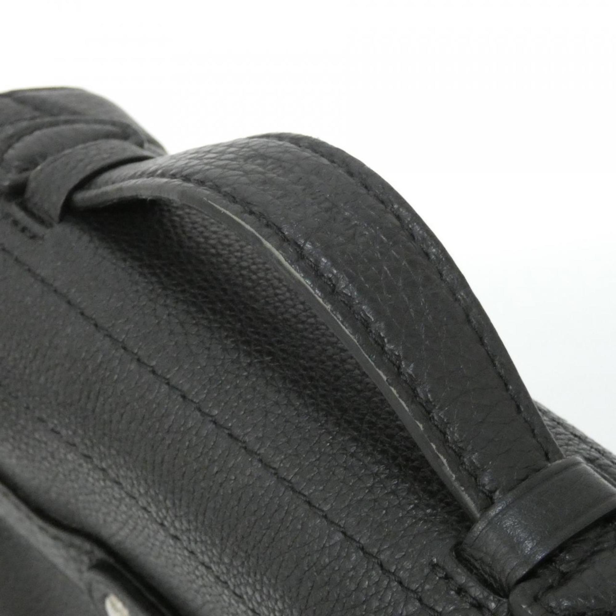 Louis Vuitton Black Leather Shoulder Bag (Pre-Owned)