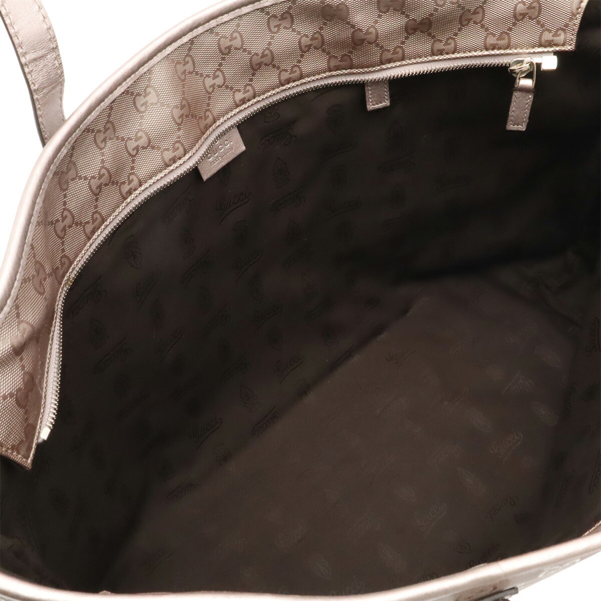 Gucci Gg Imprimé Metallic Pink Pvc Leather Shoulder Bag Tote Bag (Pre-Owned)