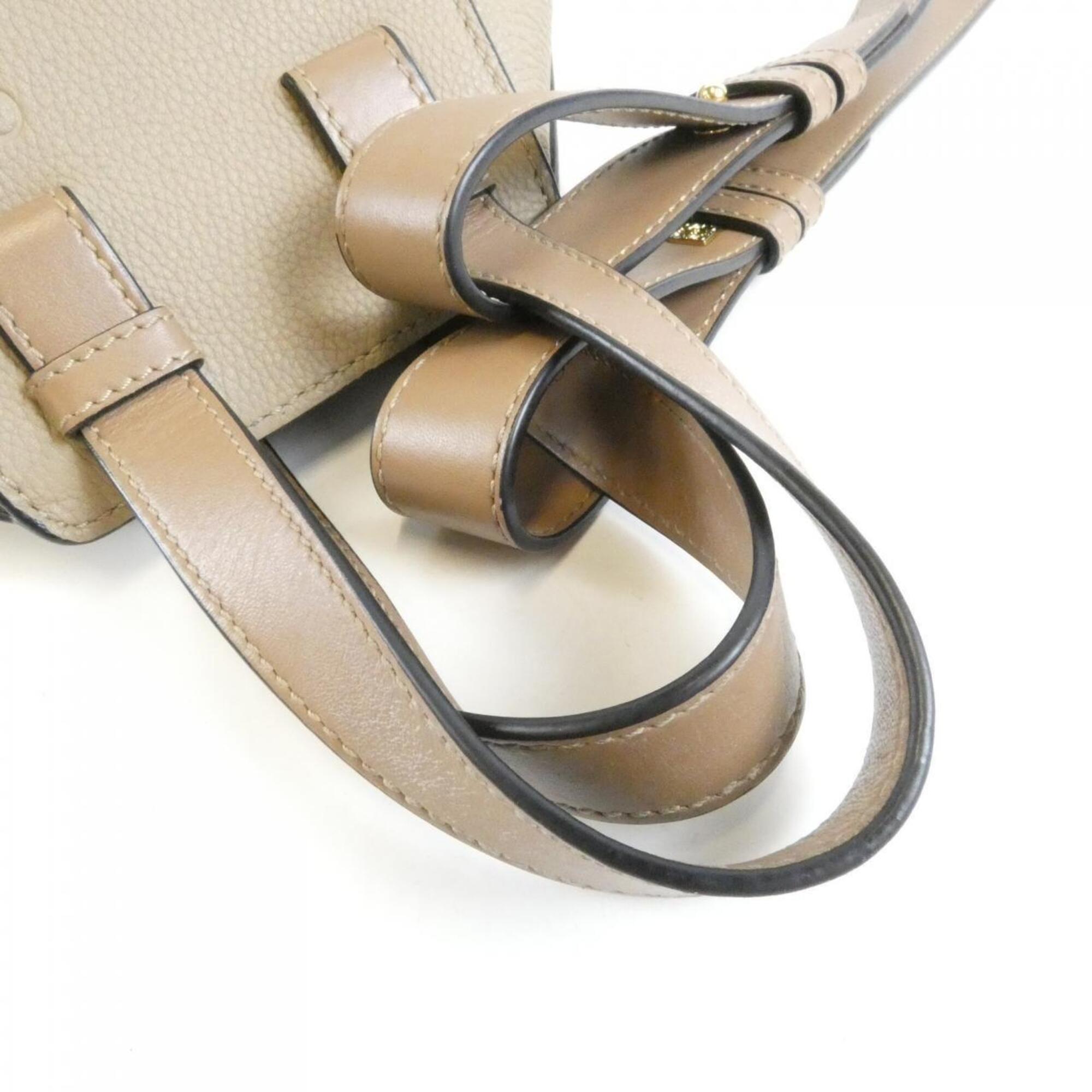 Loewe Sand Leather Shoulder Bag (Pre-Owned)