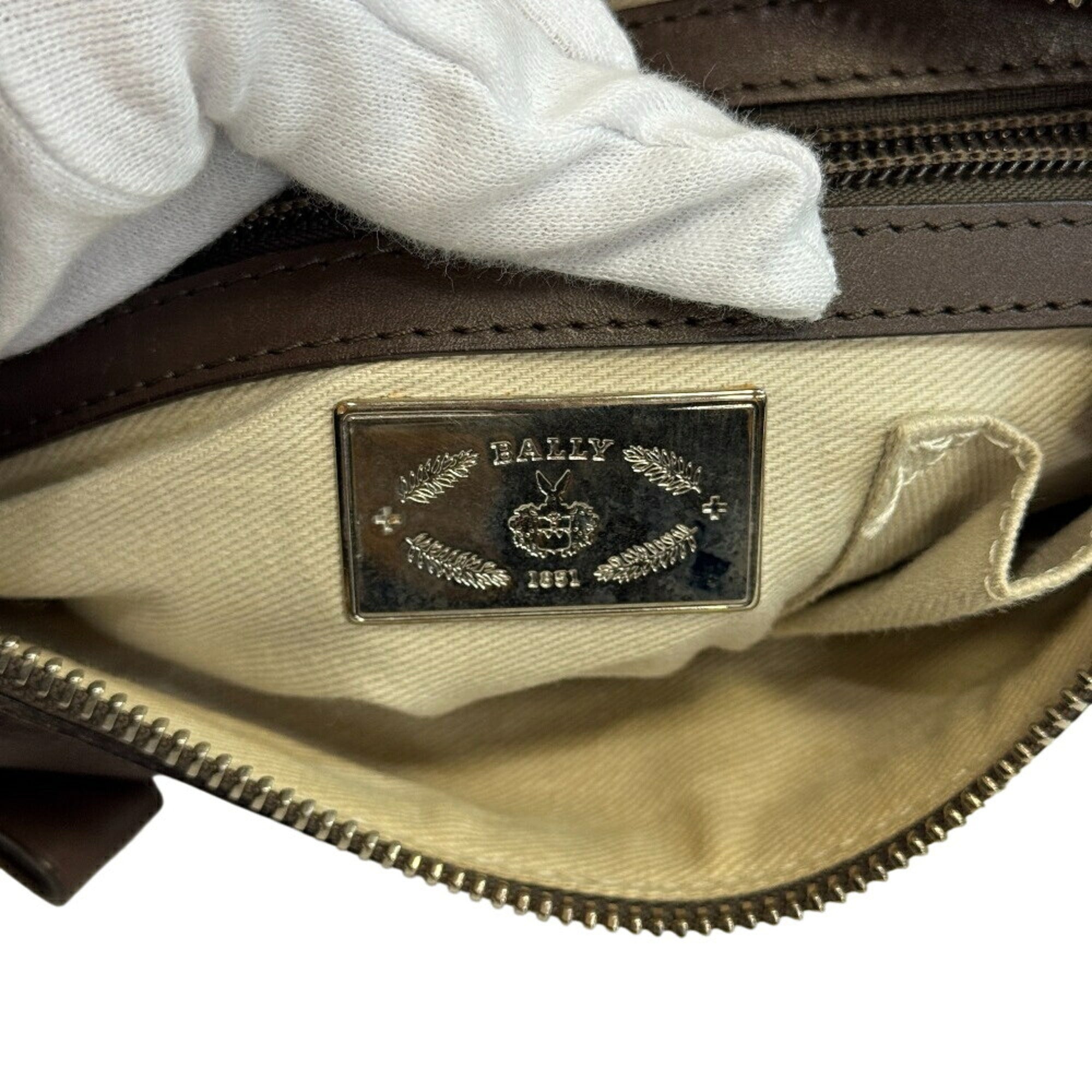 Bally Brown Leather Shoulder Bag (Pre-Owned)