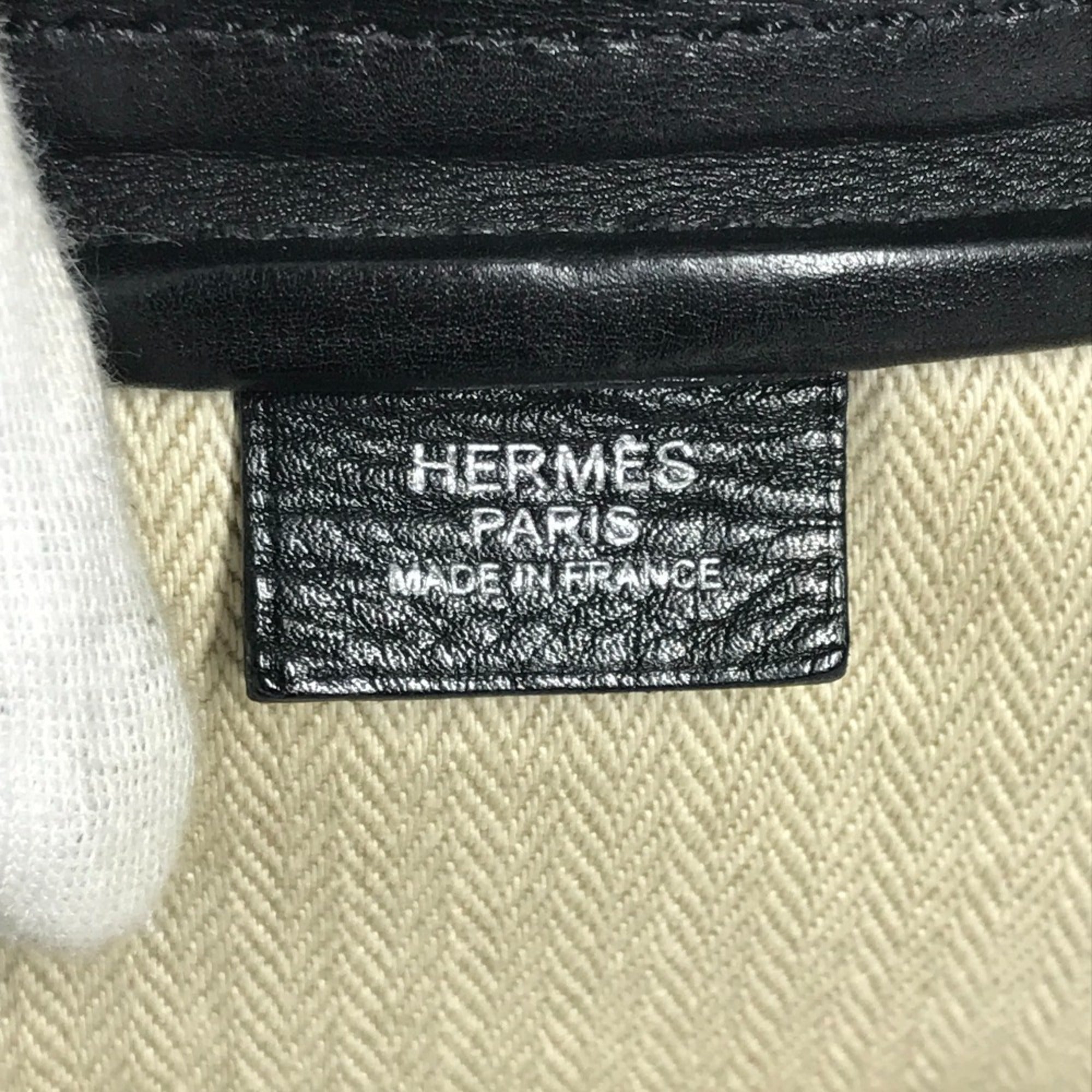 Hermes Black Leather Handbag Shoulder Bag Tote Bag (Pre-Owned)