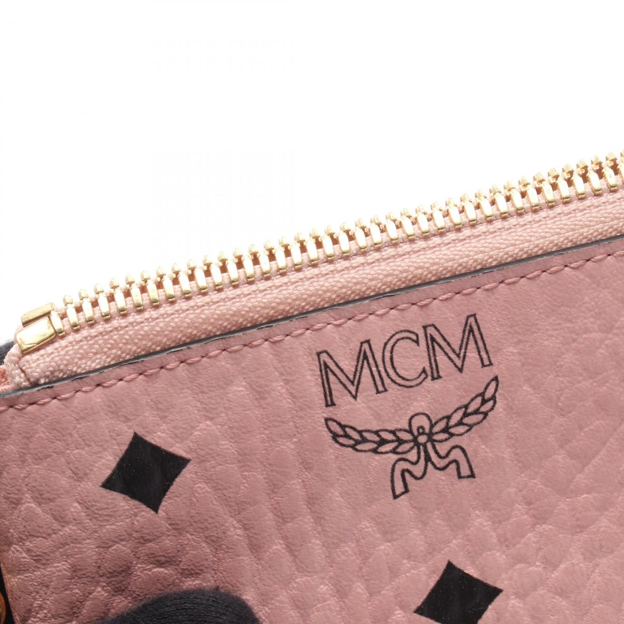 Mcm Pink Leather Handbag Pouch Shoulder Bag (Pre-Owned)