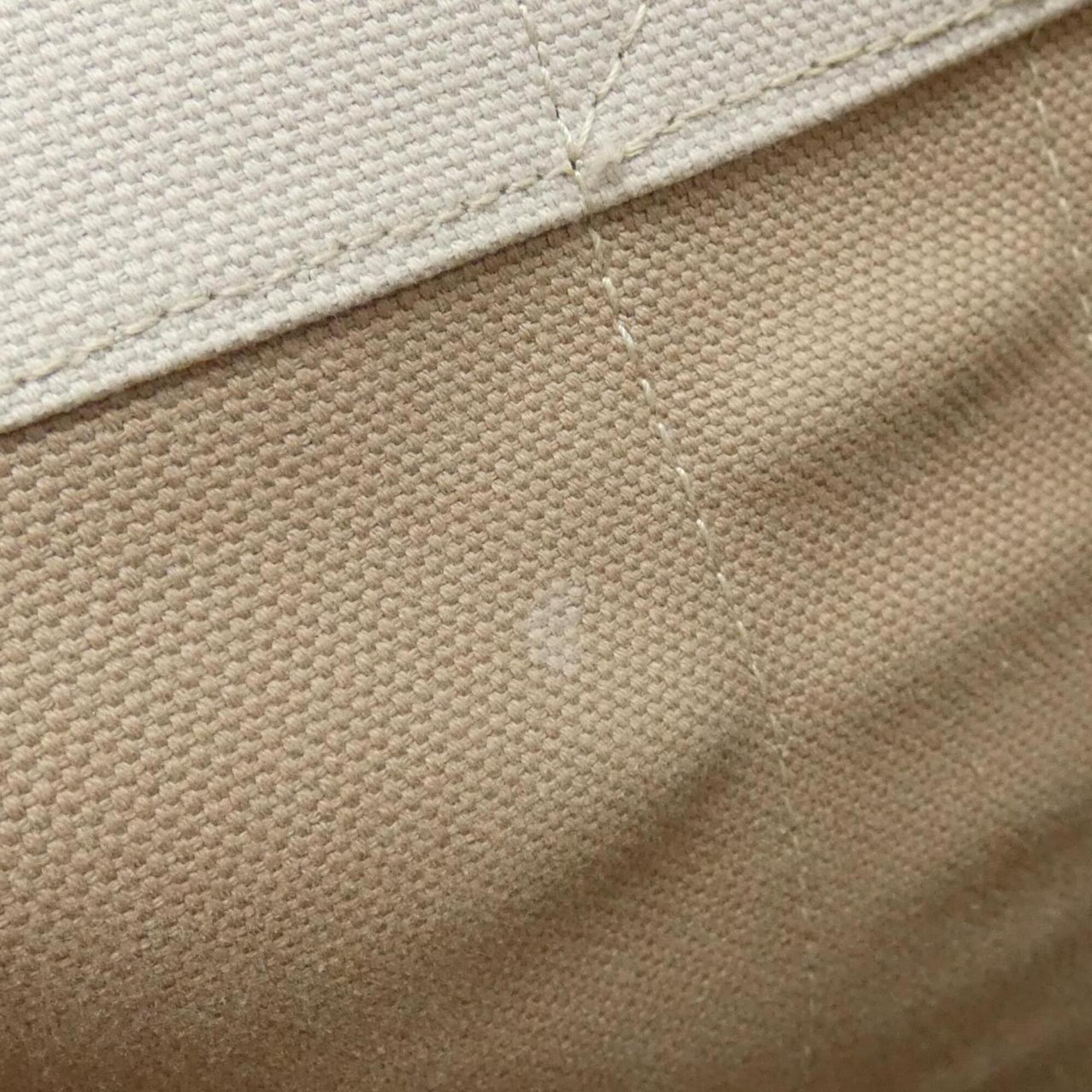 Hermes Bora Bora Grayish Canvas Handbag (Pre-Owned)