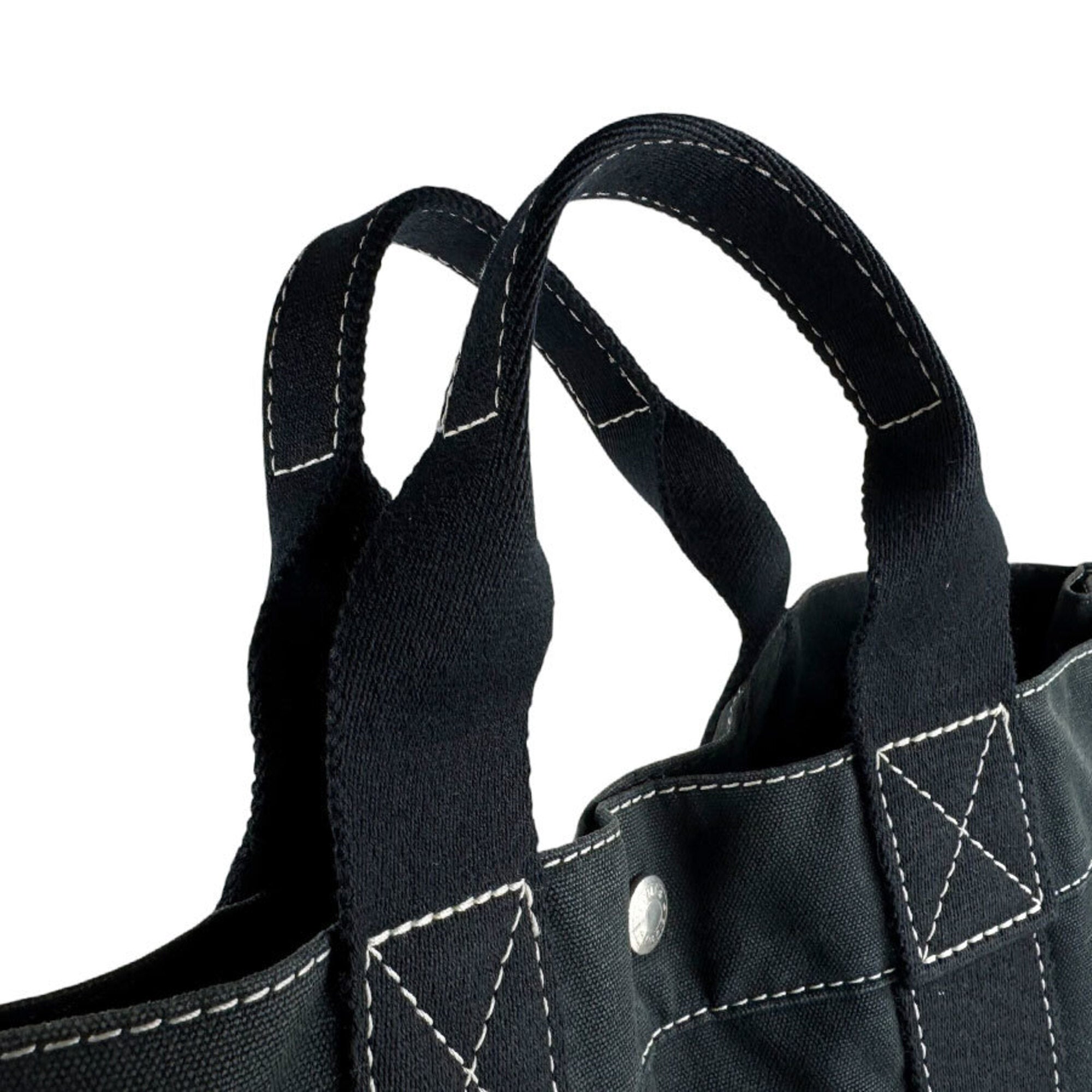 Hermes Black Canvas Handbag (Pre-Owned)