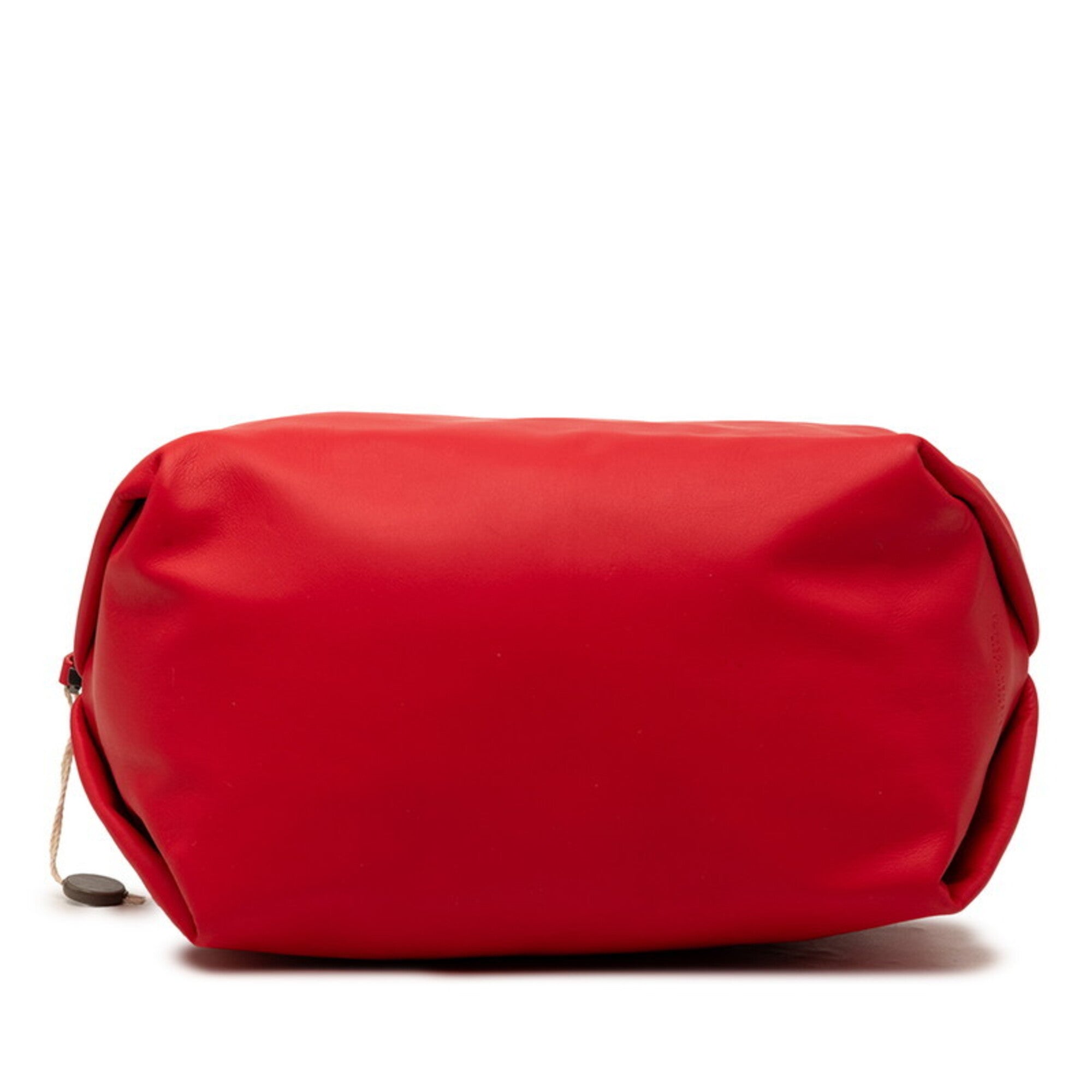 Bottega Veneta Red Color Leather Pouch (Pre-Owned)