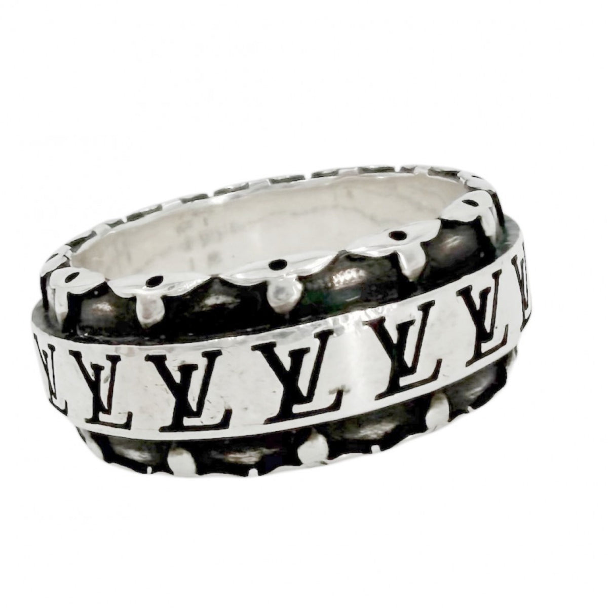 Louis Vuitton Silver Silver 925 Band Ring (Pre-Owned)